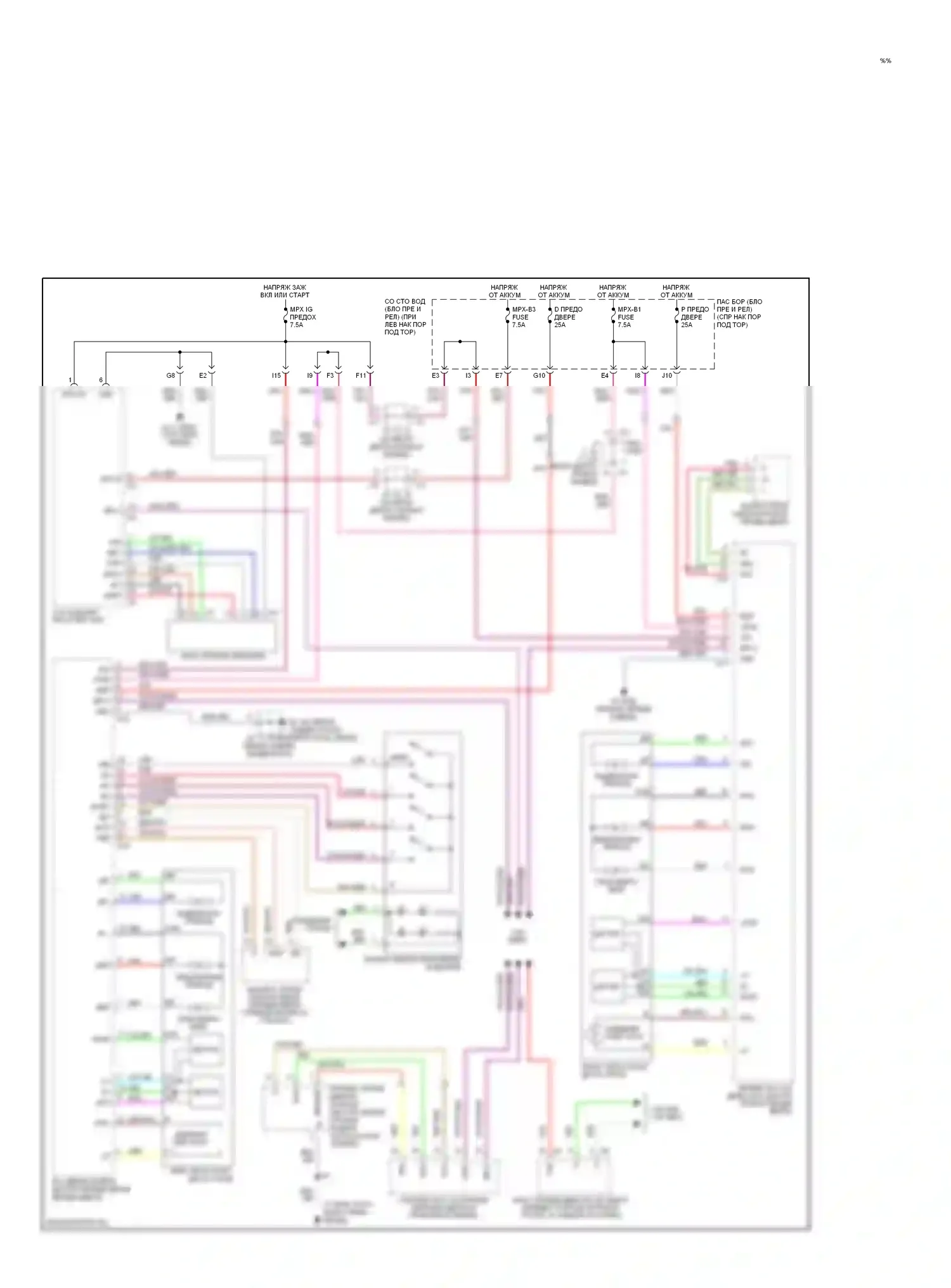LS Lexus III рестайлинг (2003-2006): Электросхема зеркал памяти 