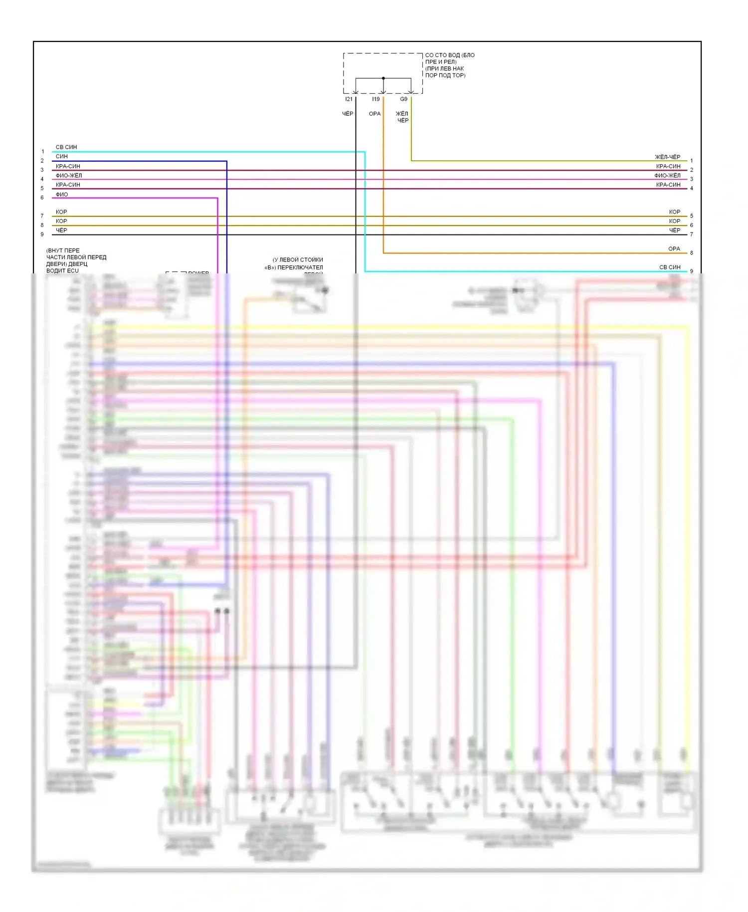 LS Lexus III рестайлинг (2003-2006): Электросхема центрального замка, с интеллектуальной системой ключей (3 из 6) 