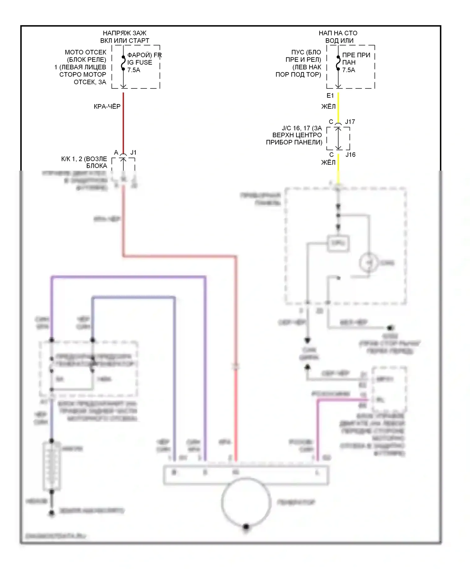 LS Lexus III (2000-2003): Электросхема генератора 