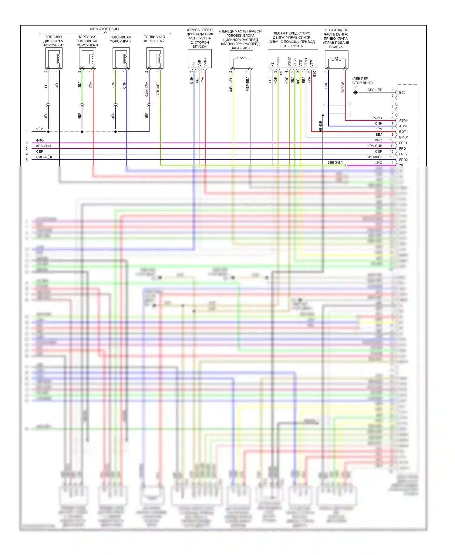 LS Lexus IV (2006-2012): Электросхема двигателя 5.0l, электросхема органов управления двигателем (7 из 7) 