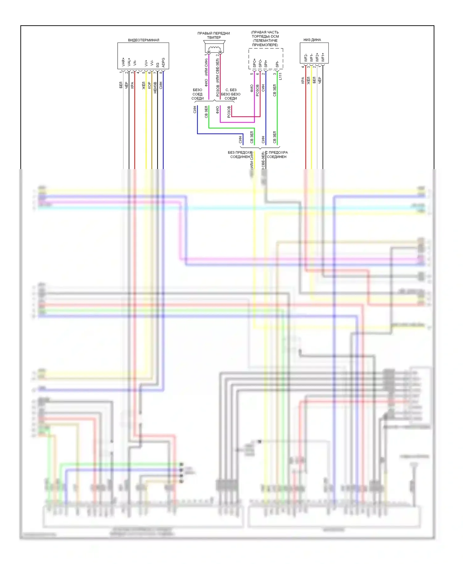 LS Lexus IV (2006-2012): Электросхема для мультимедий на заднем сиденье, с типом консоли и несколькими дисплеями (2 из 3) 