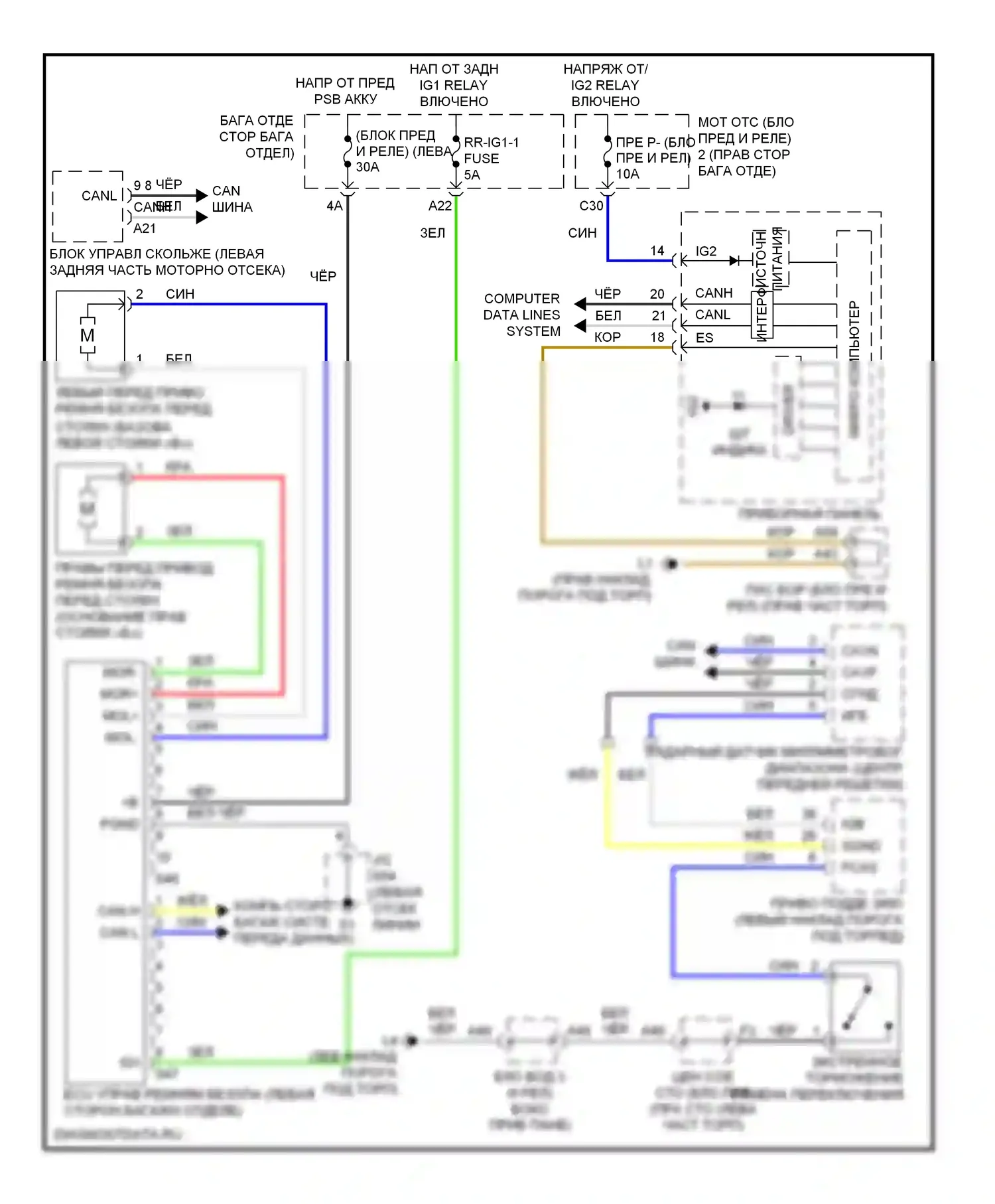LS Lexus IV (2006-2012): Электросхема до экстренного торможения 