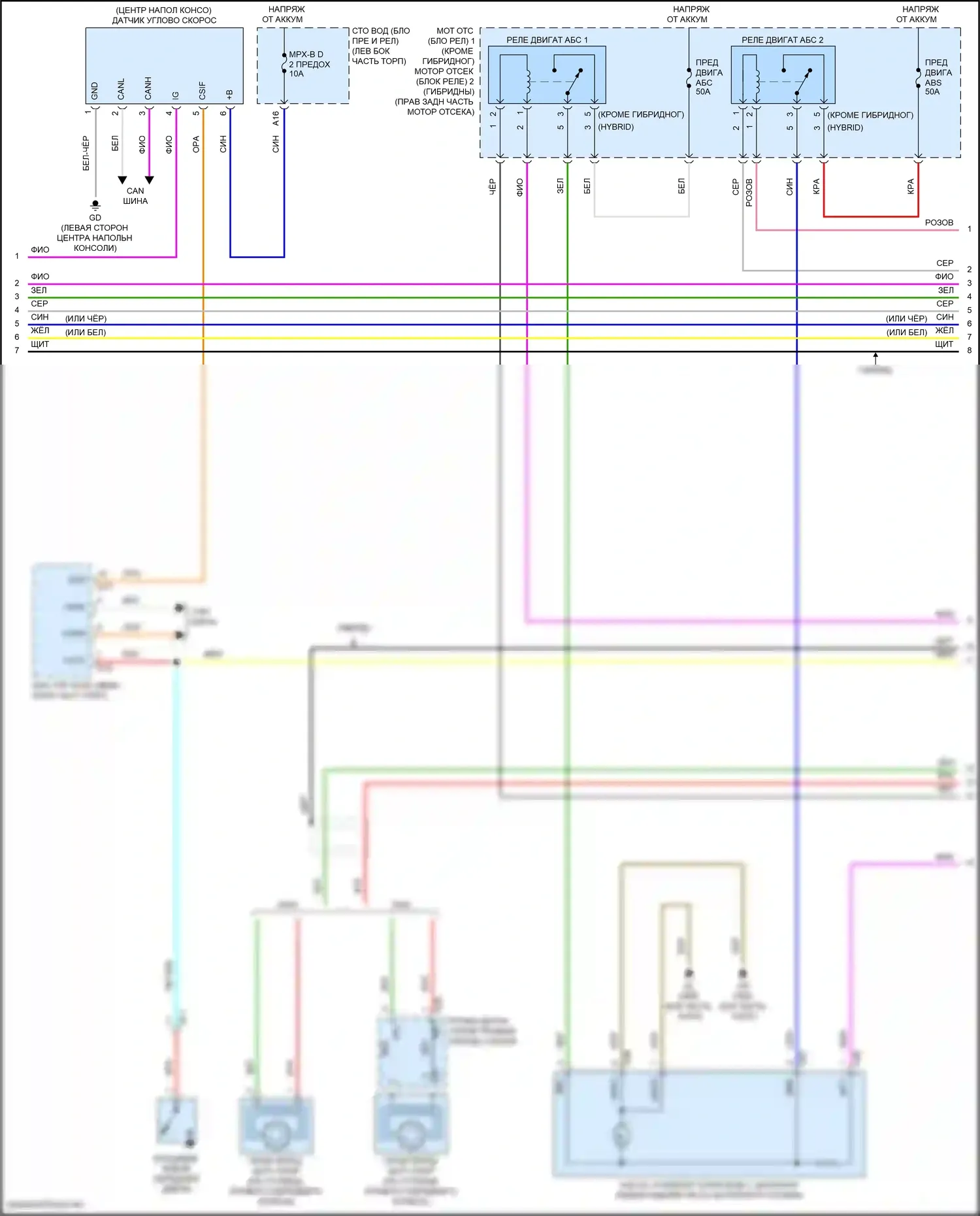 LS Lexus V рестайлинг (2021-2024): Антиблокировочная система abs электросхема (4 из 5) 