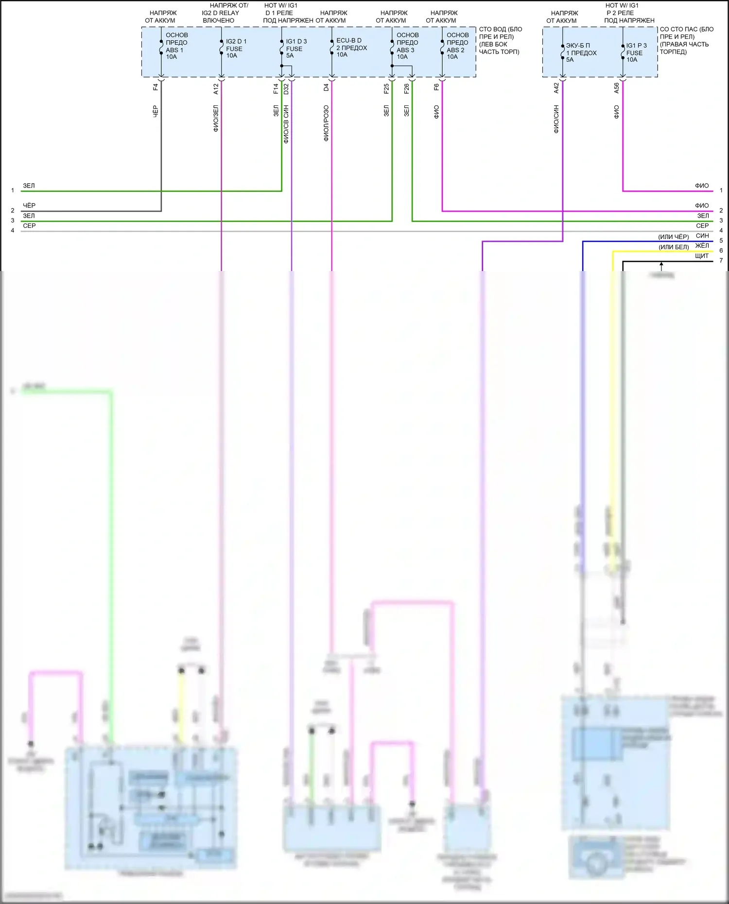 LS Lexus V рестайлинг (2021-2024): Антиблокировочная система abs электросхема с ecb (3 из 5) 
