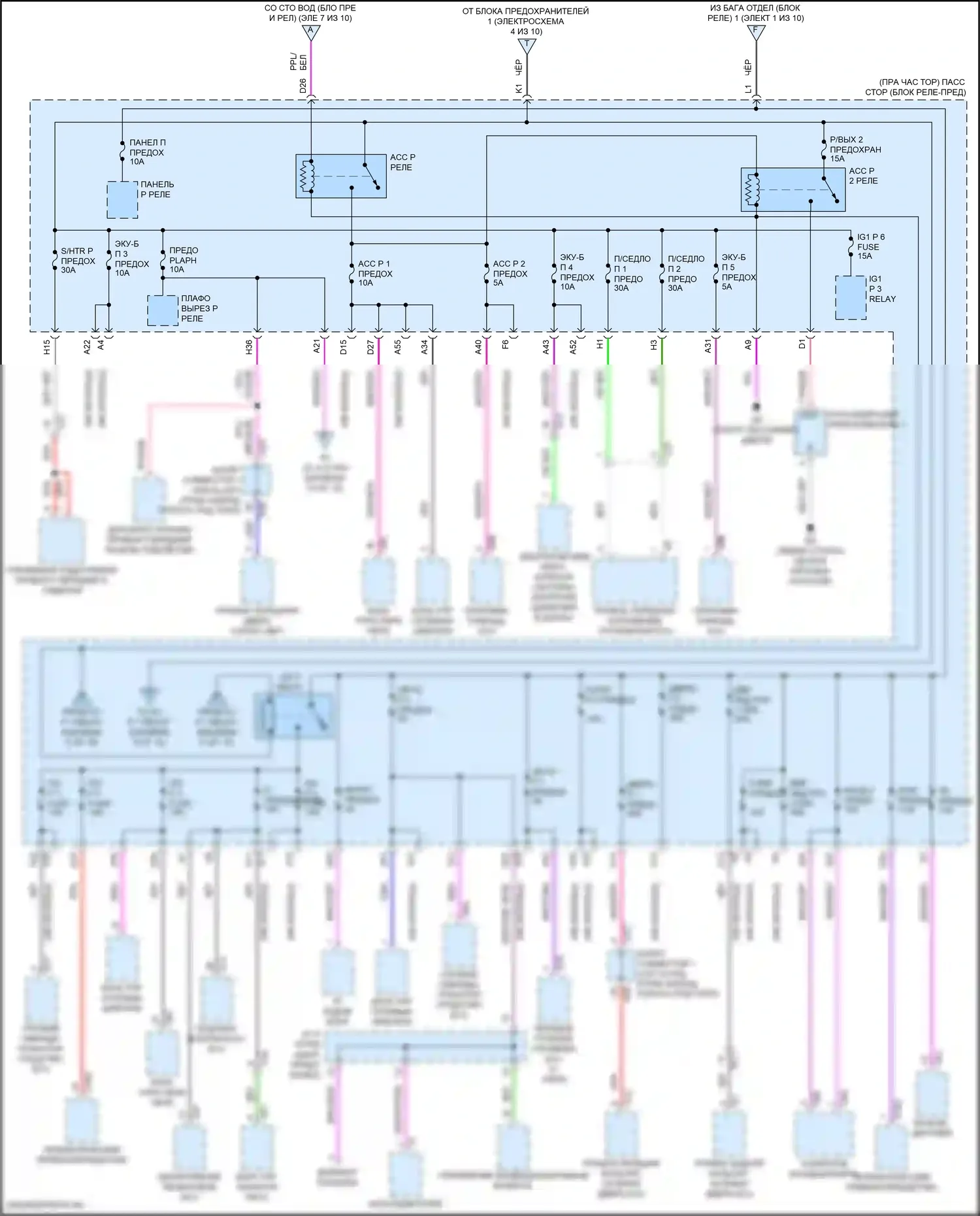 LS Lexus V рестайлинг (2021-2024): Электросхема блока предохранителей реле (6 из 10) 
