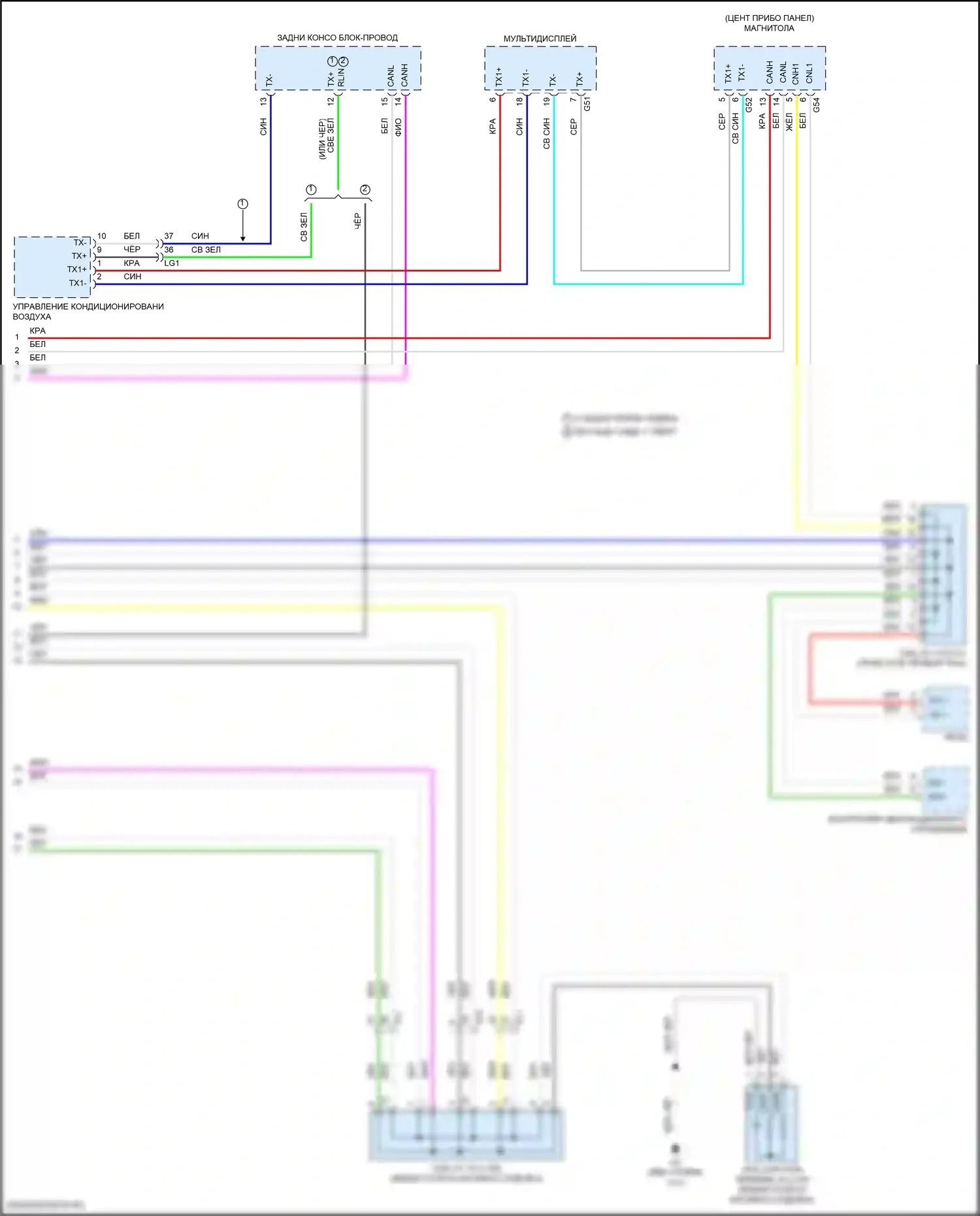 LS Lexus V рестайлинг (2021-2024): Can шина электросхема (9 из 9) 