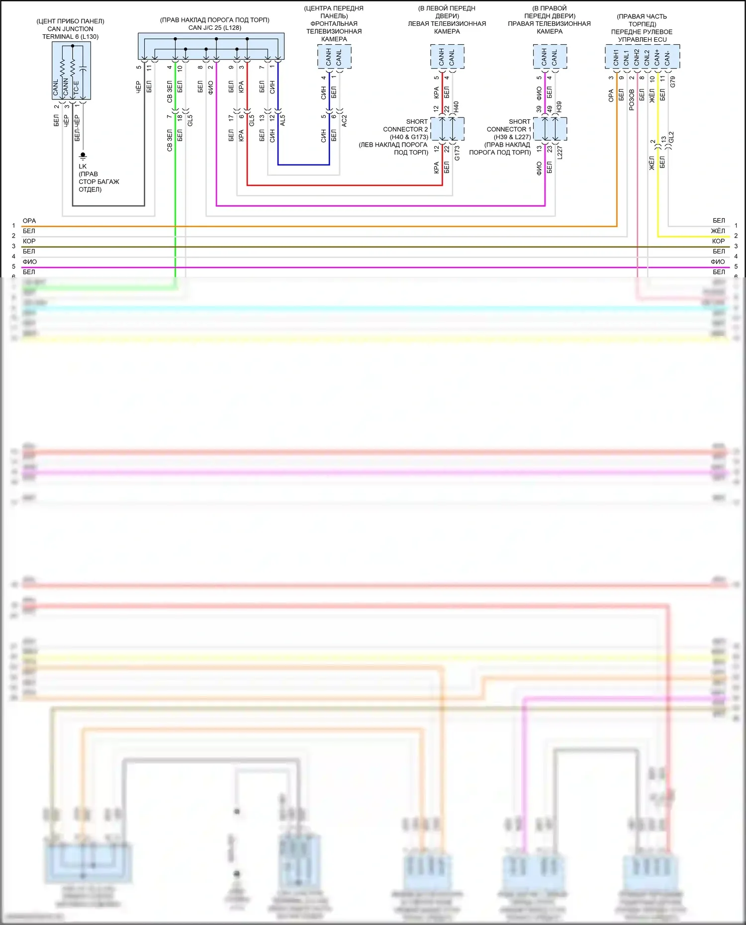 LS Lexus V рестайлинг (2021-2024): Can шина электросхема соединений с усовершенствованной системой парковки (7 из 9) 