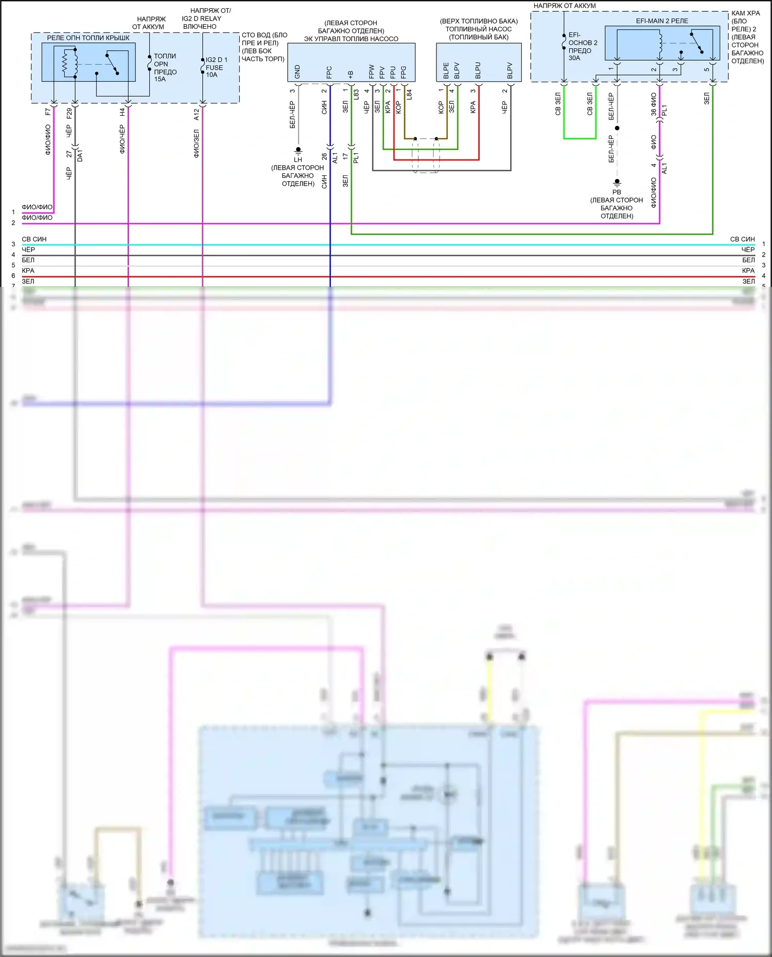 LS Lexus V рестайлинг (2021-2024): Электросхема двигатель 3.5л гибрид, электросхема органов управления двигателем (2 из 6) 