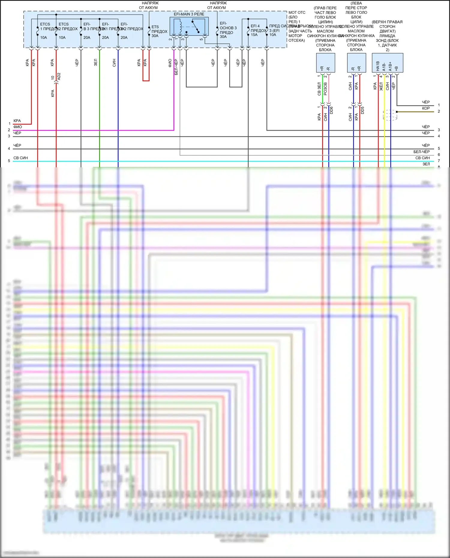 LS Lexus V рестайлинг (2021-2024): Электросхема двигателя 3,4л турбо (4 из 10) 