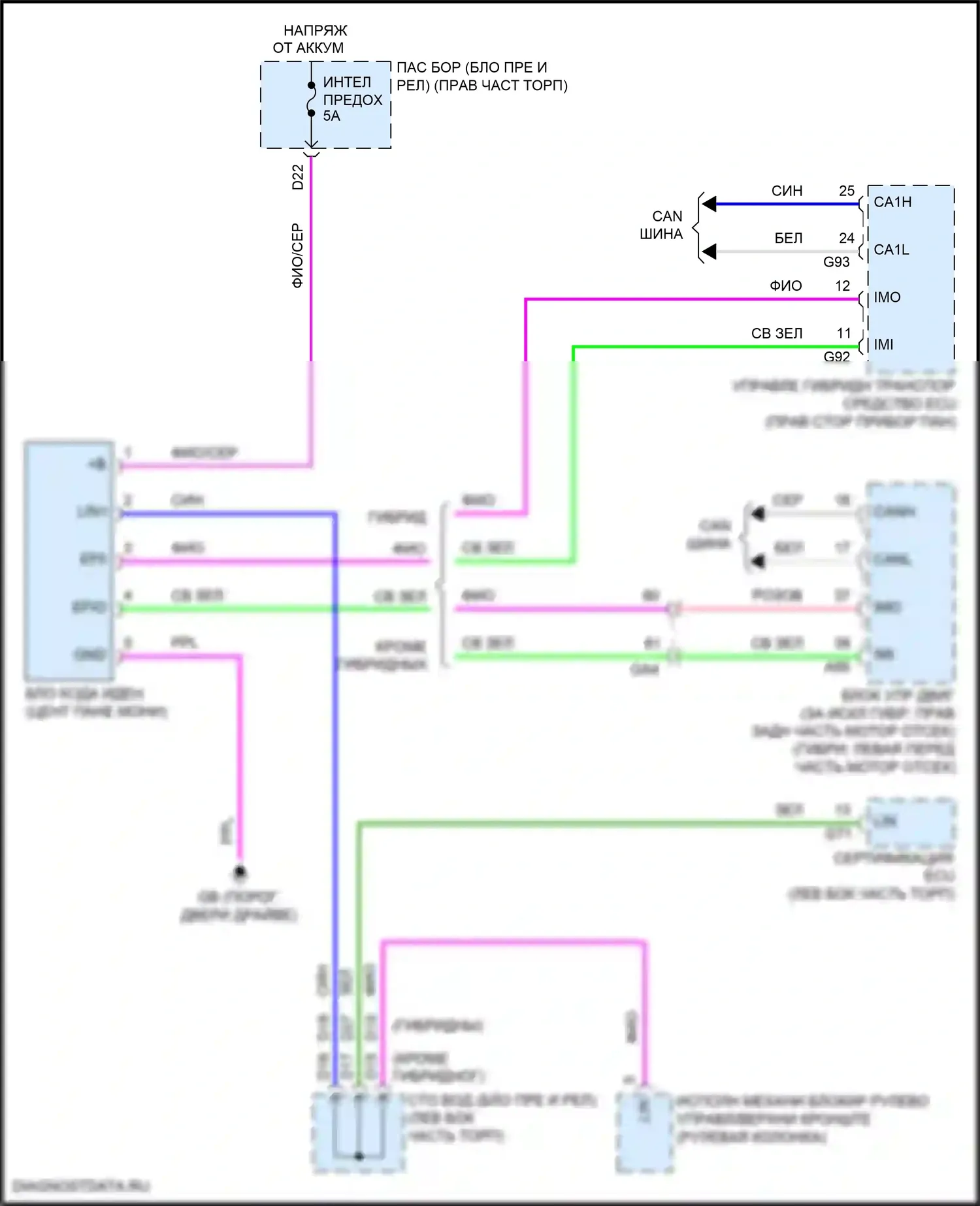 LS Lexus V рестайлинг (2021-2024): Электросхема иммобилайзера 