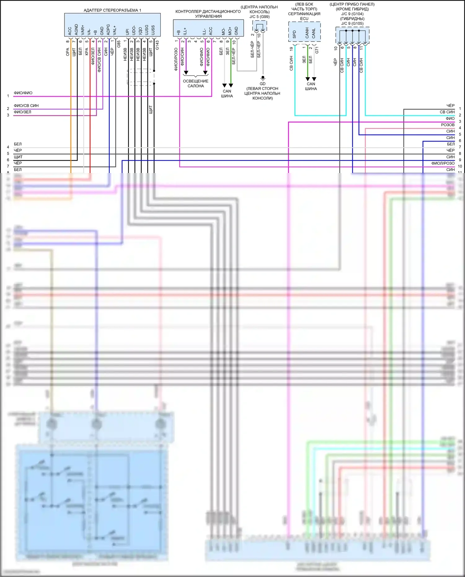 LS Lexus V рестайлинг (2021-2024): Электросхема навигации (5 из 9) 