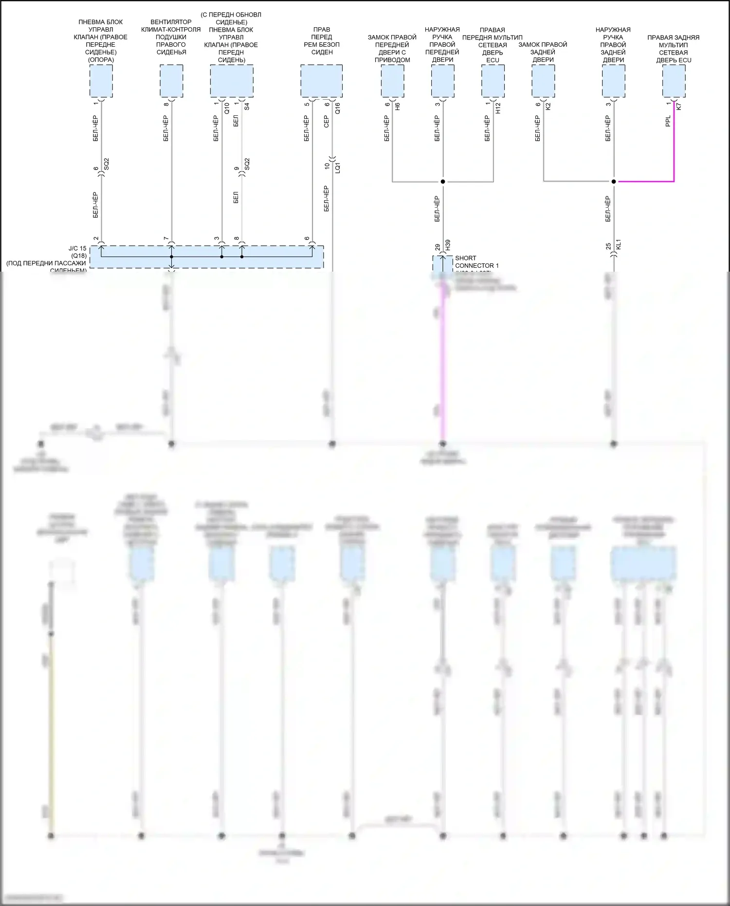LS Lexus V рестайлинг (2021-2024): Электросхема разводки массы (8 из 10) 