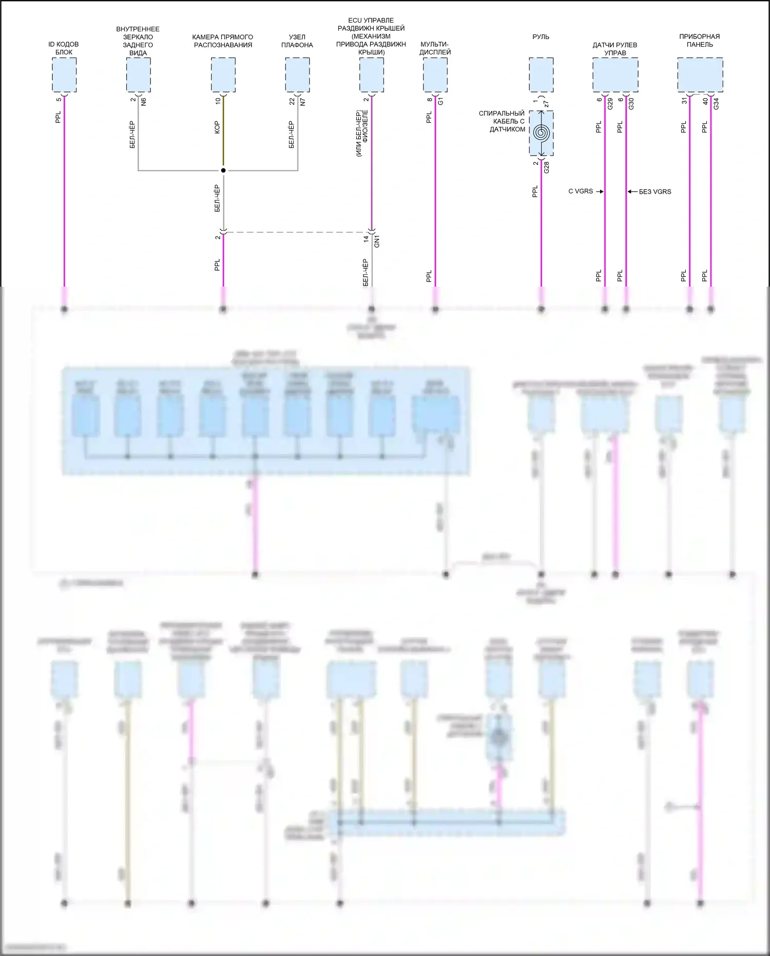 LS Lexus V рестайлинг (2021-2024): Электросхема точек подключения масс (4 из 9) 