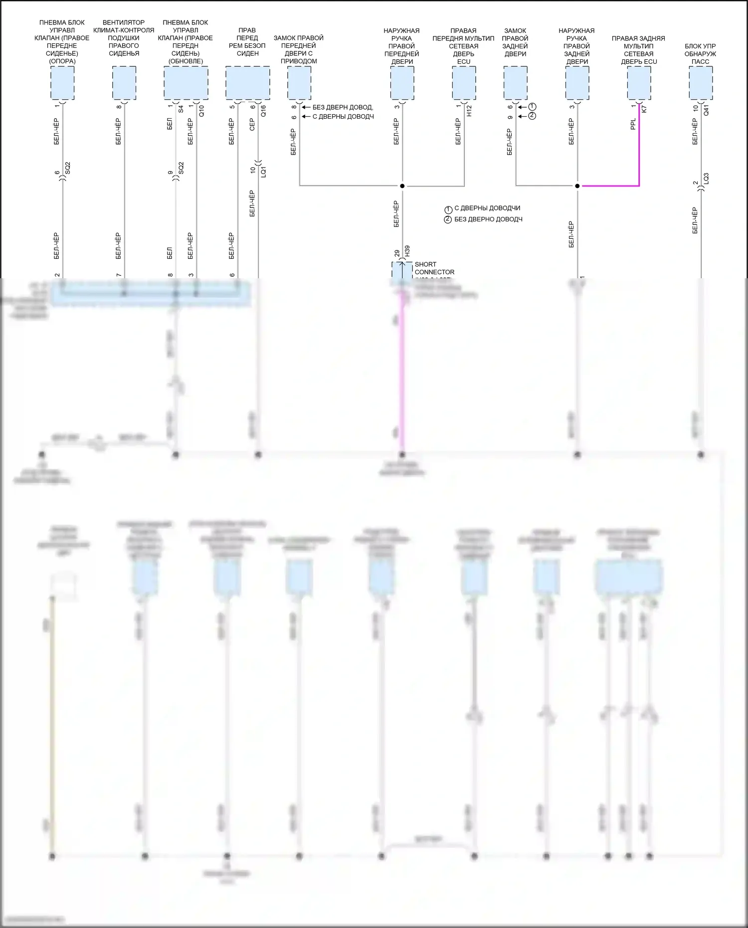 LS Lexus V рестайлинг (2021-2024): Электросхема точек подключения масс (8 из 9) 