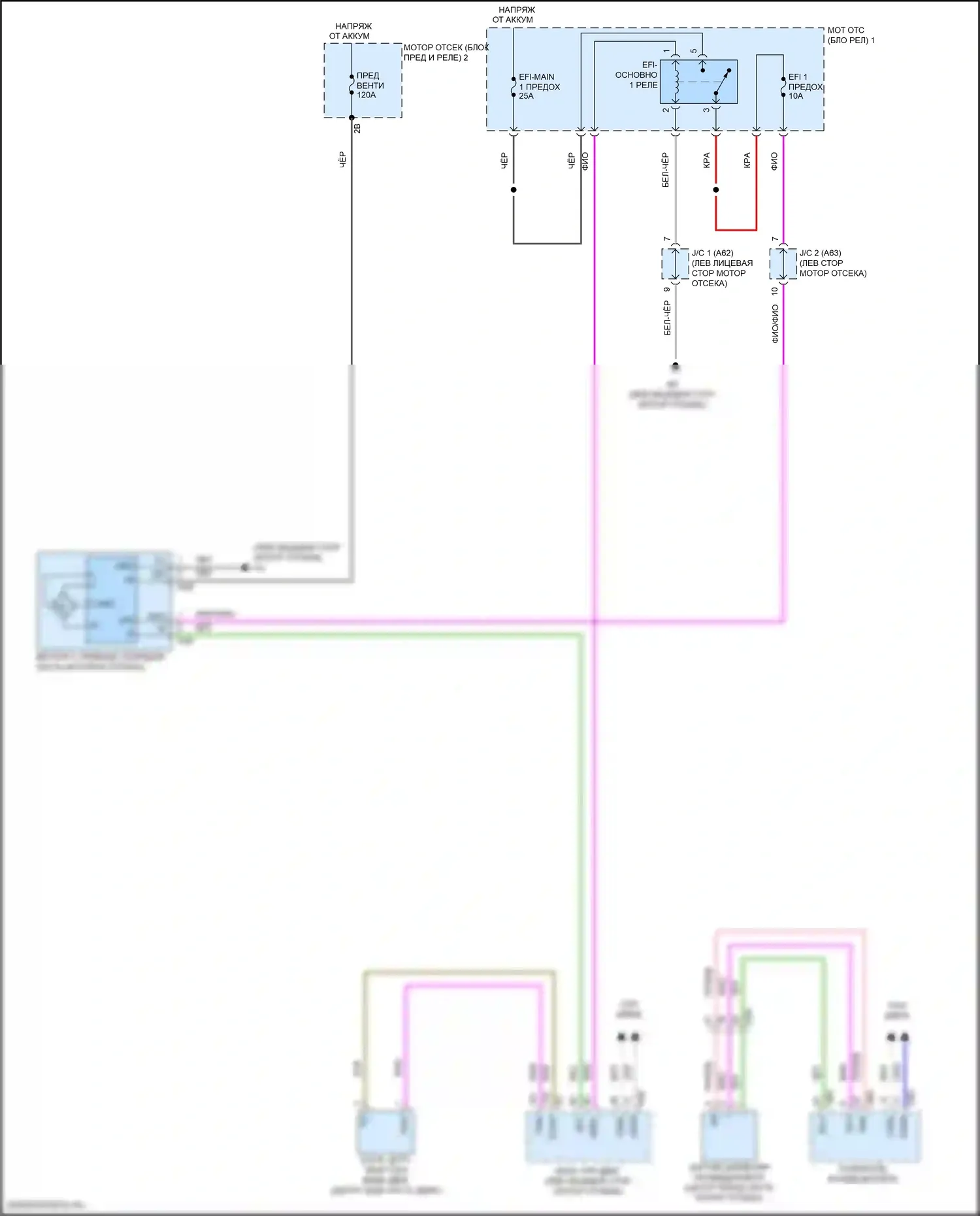 LS Lexus V рестайлинг (2021-2024): Электросхема вентилятора охлаждения 