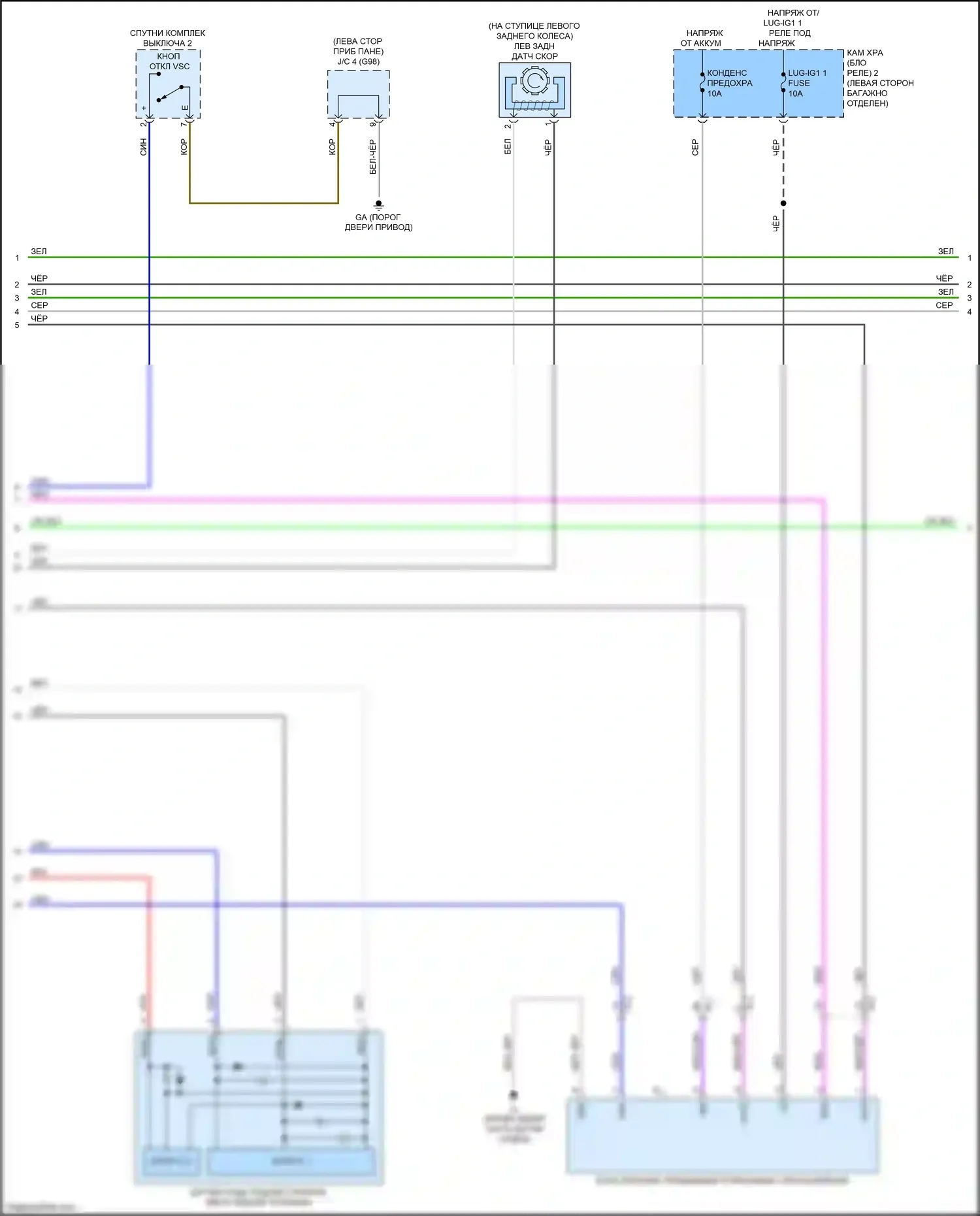 LS Lexus V (2017-2021): Антиблокировочная система abs электросхема с ecb (2 из 5) 