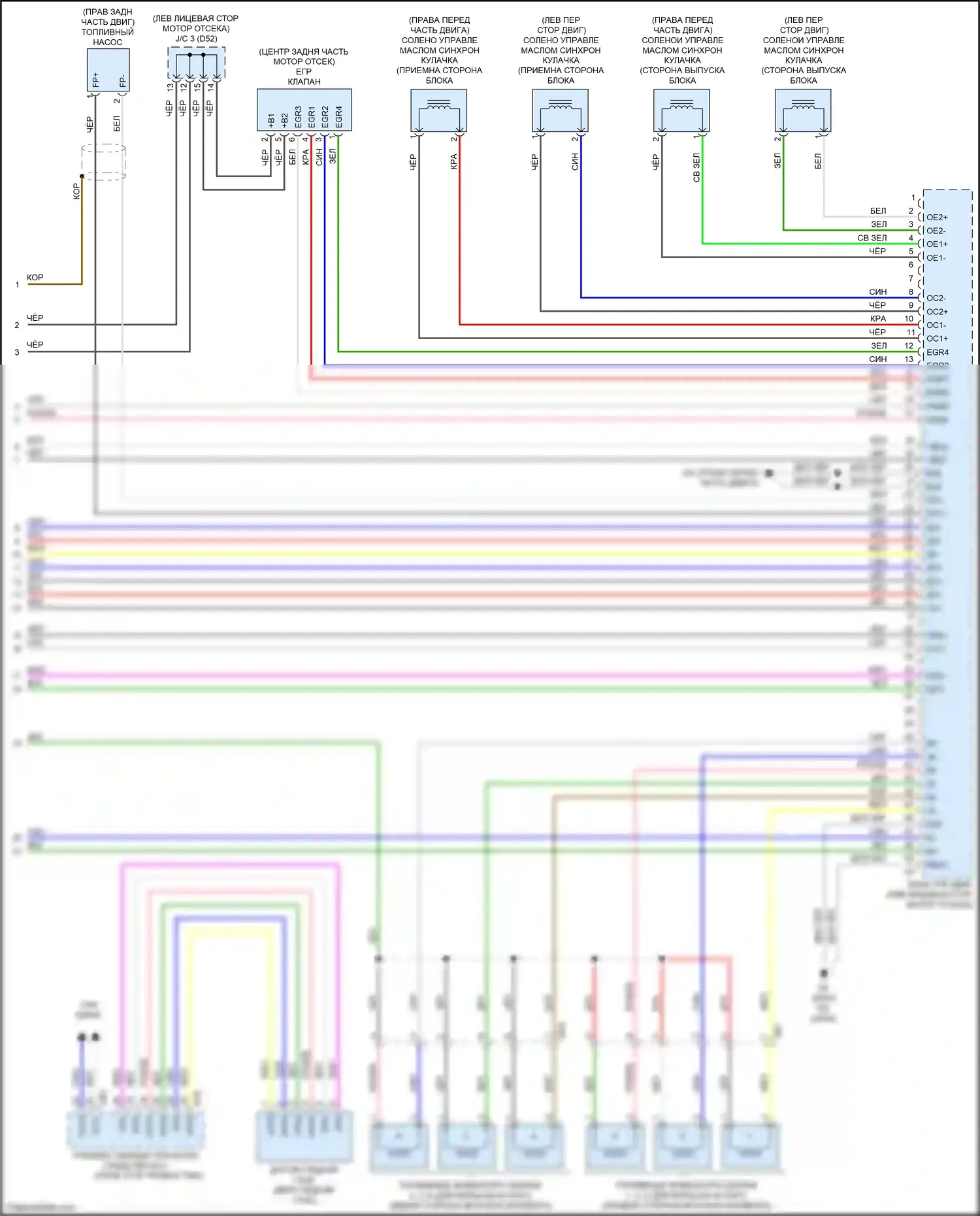 LS Lexus V (2017-2021): Электросхема двигатель 3.5л гибрид, электросхема органов управления двигателем (6 из 6) 