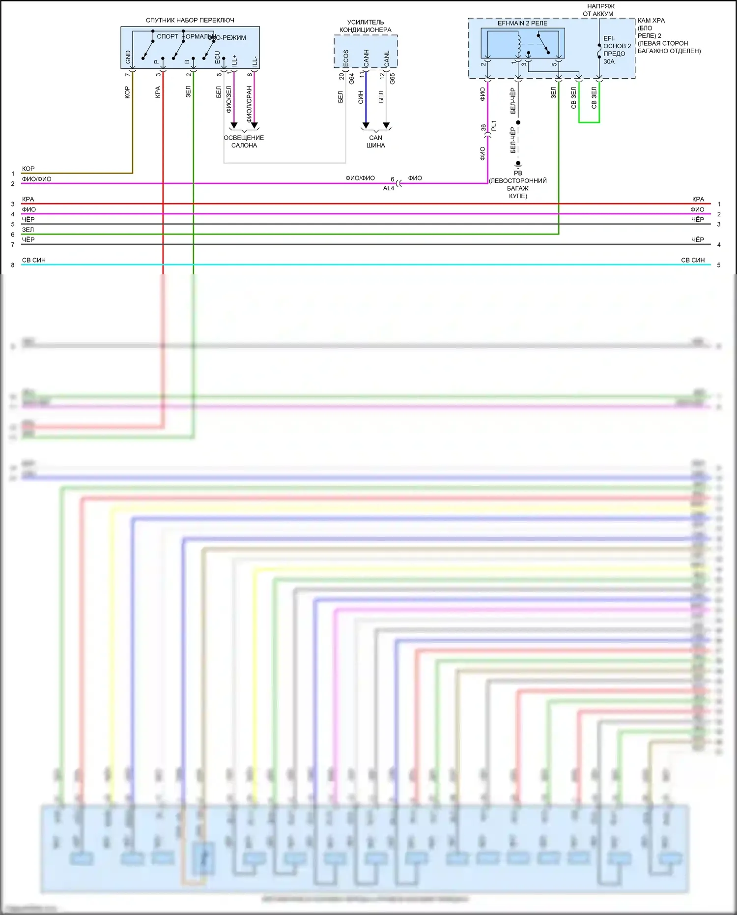 LS Lexus V (2017-2021): Электросхема двигателя 3,4л турбо (3 из 10) 