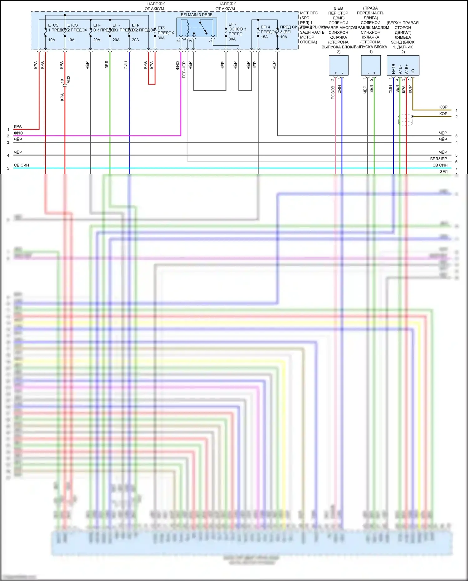 LS Lexus V (2017-2021): Электросхема двигателя 3,4л турбо (4 из 10) 