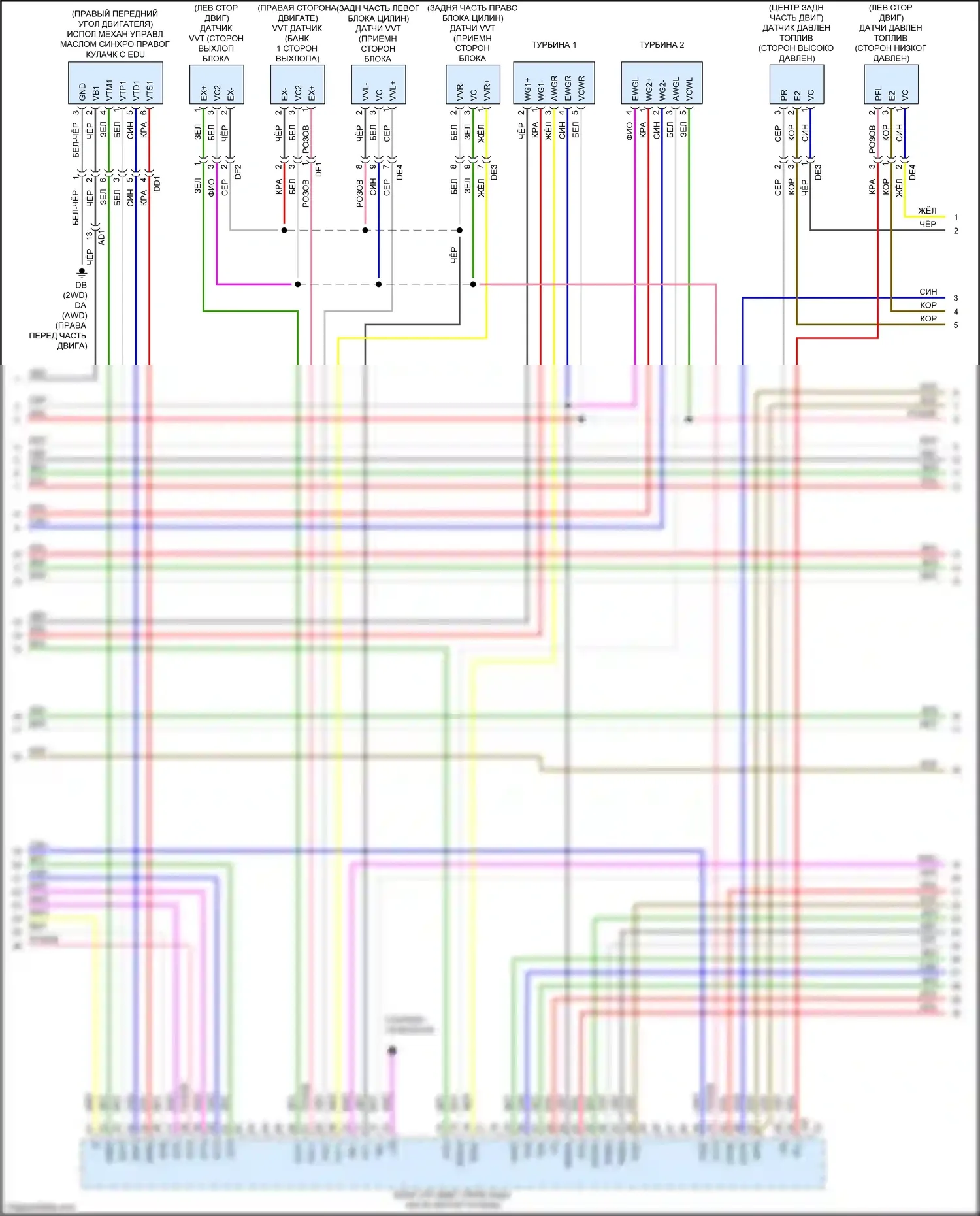LS Lexus V (2017-2021): Электросхема двигателя 3,4л турбо (9 из 10) 