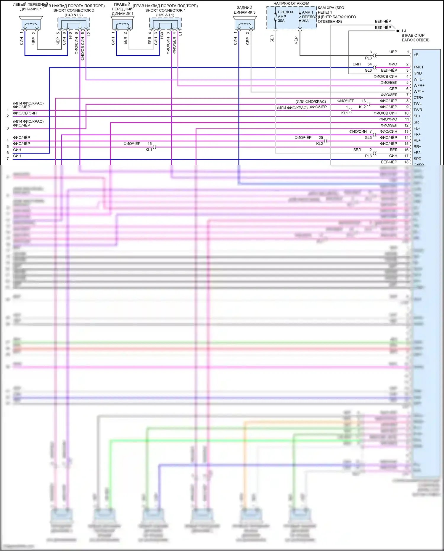 LS Lexus V (2017-2021): Электросхема магнитолы (9 из 9) 