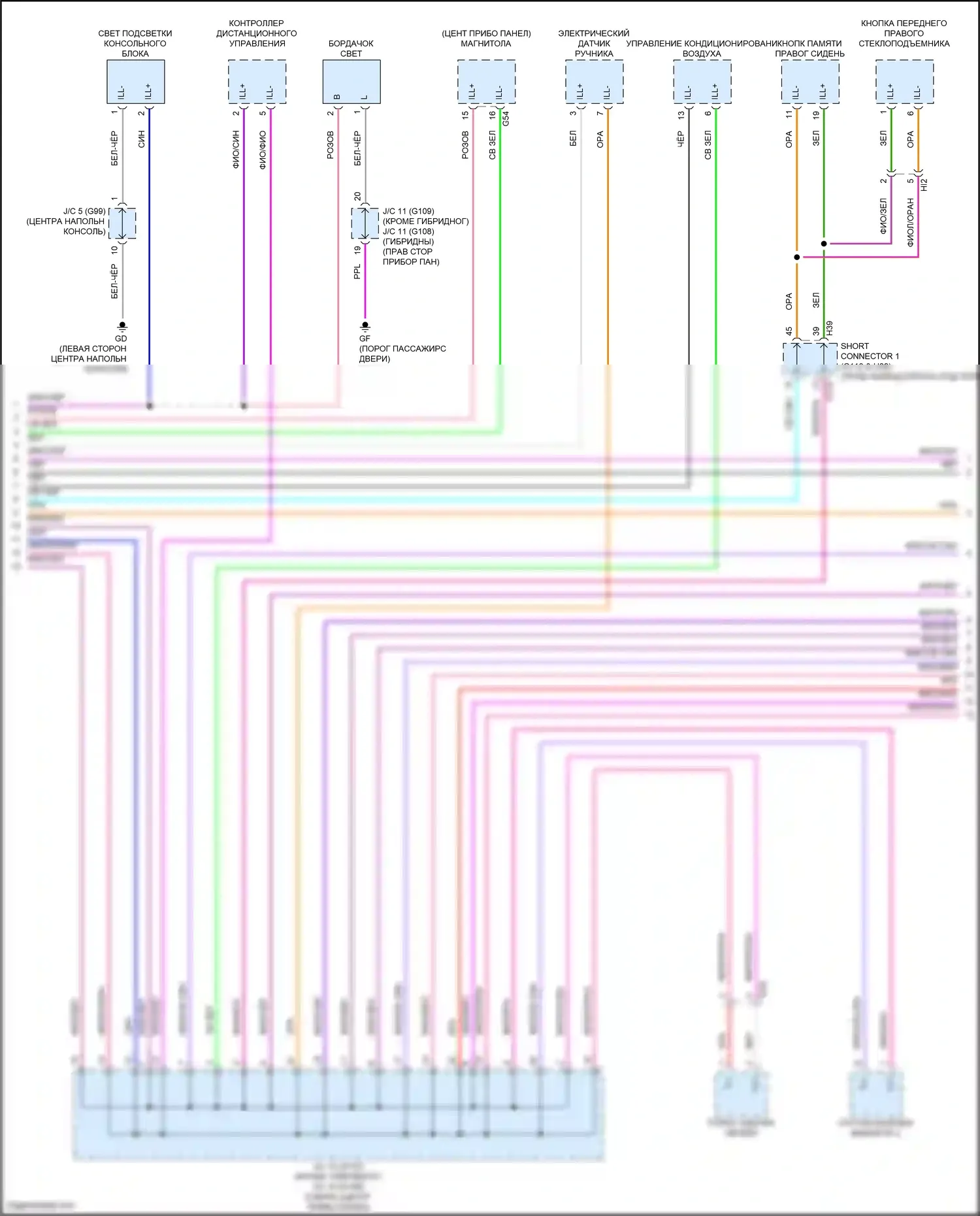 LS Lexus V (2017-2021): Электросхема подсветки приборной панели (3 из 4) 
