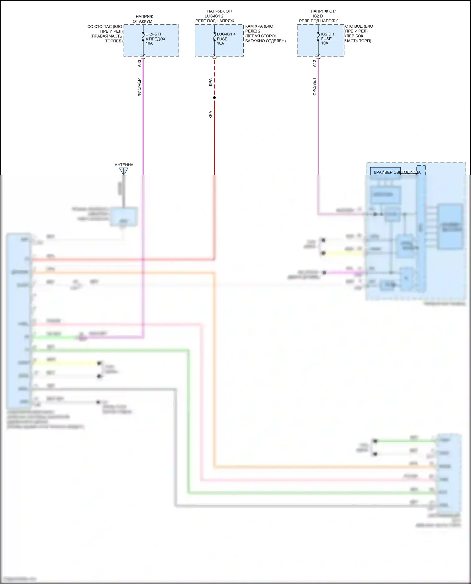 LS Lexus V (2017-2021): Электросхема контроля давления в шинах 