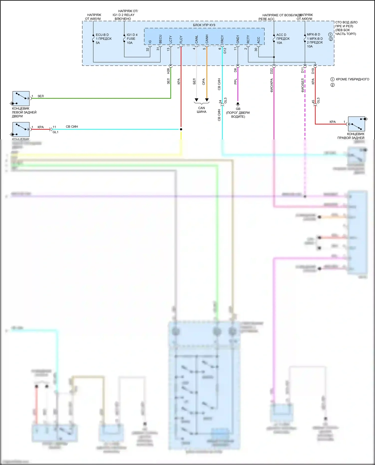 LS Lexus V (2017-2021): Электросхема приборной панели (4 из 4) 