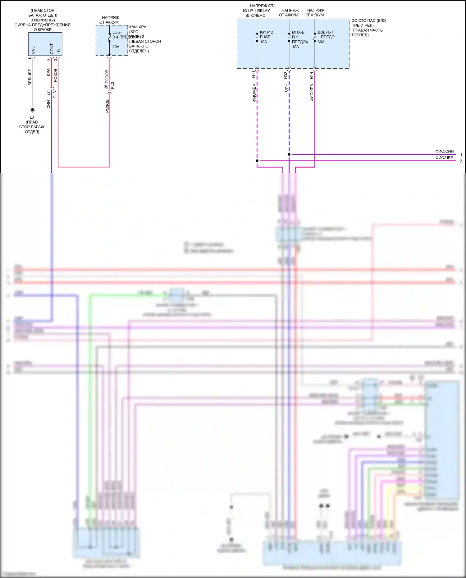 LS Lexus V (2017-2021): Электросхема защиты от взлома (3 из 6) 