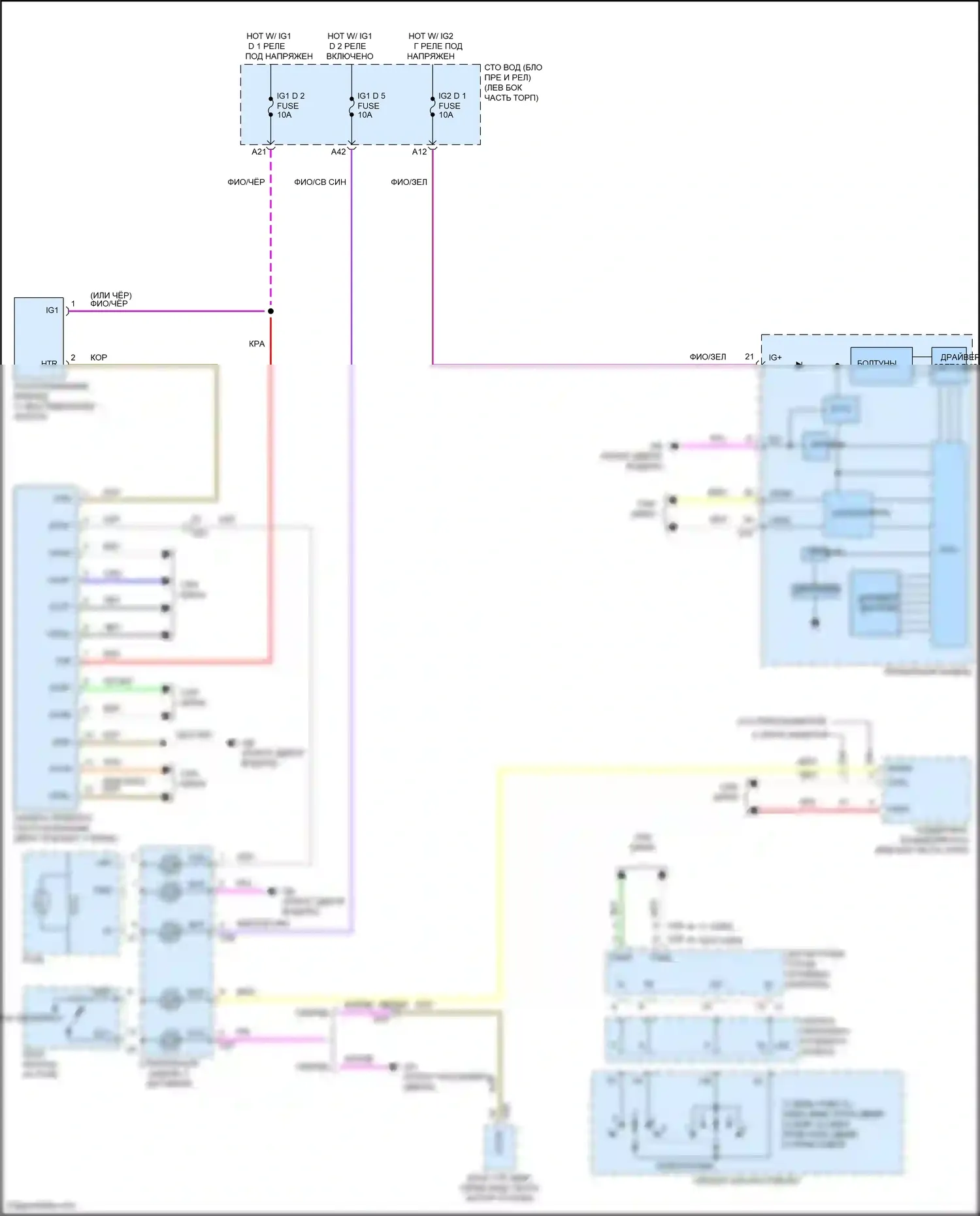 LS Lexus V (2017-2021): Электросхема сигнализации о выезде с полосы движения 