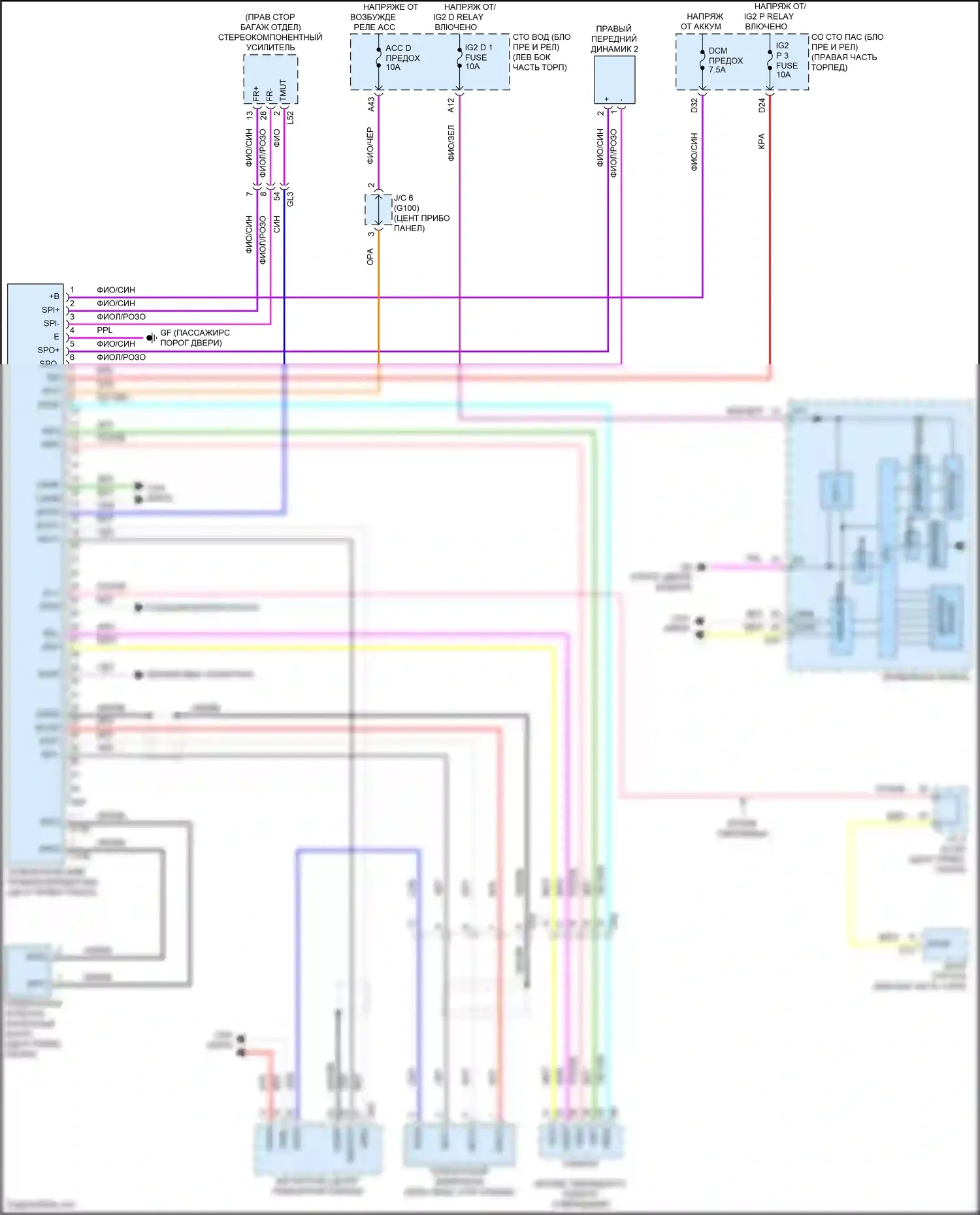 LS Lexus V (2017-2021): Электросхема телематики 