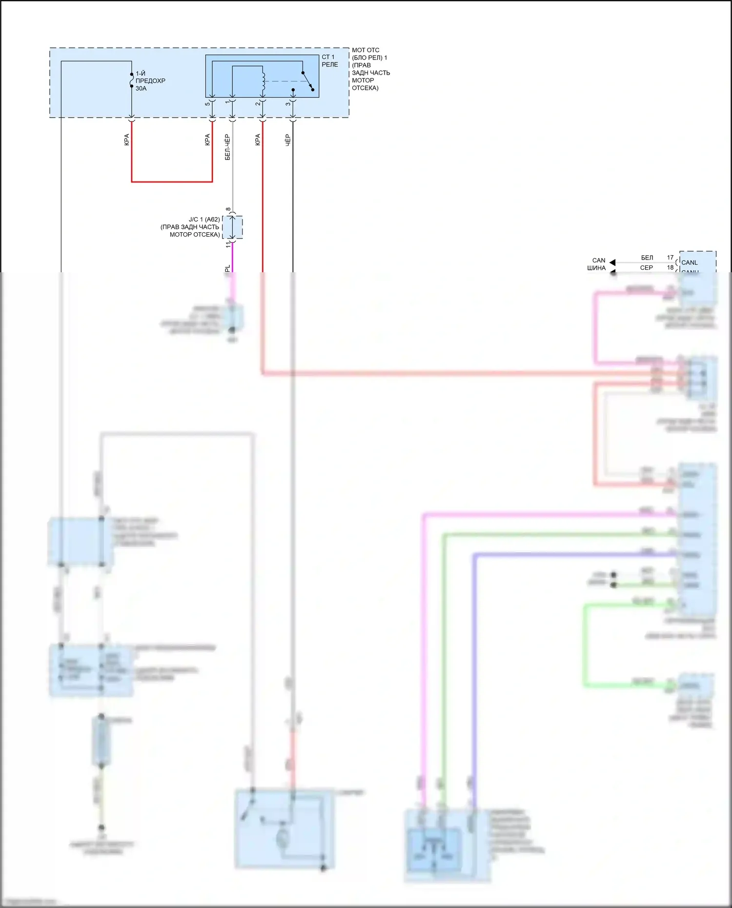 LS Lexus V (2017-2021): Электросхема стартера 