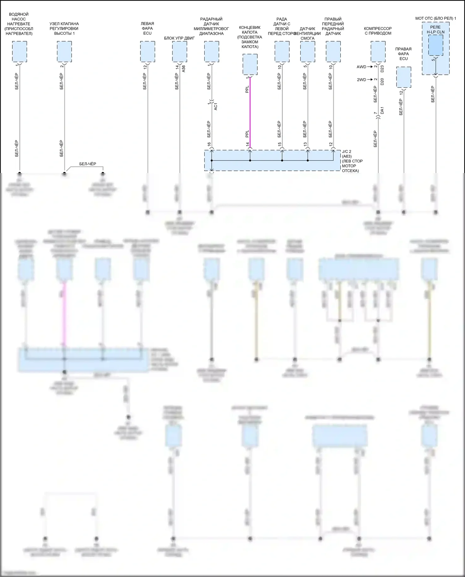 LS Lexus V (2017-2021): Электросхема разводки массы (1 из 10) 