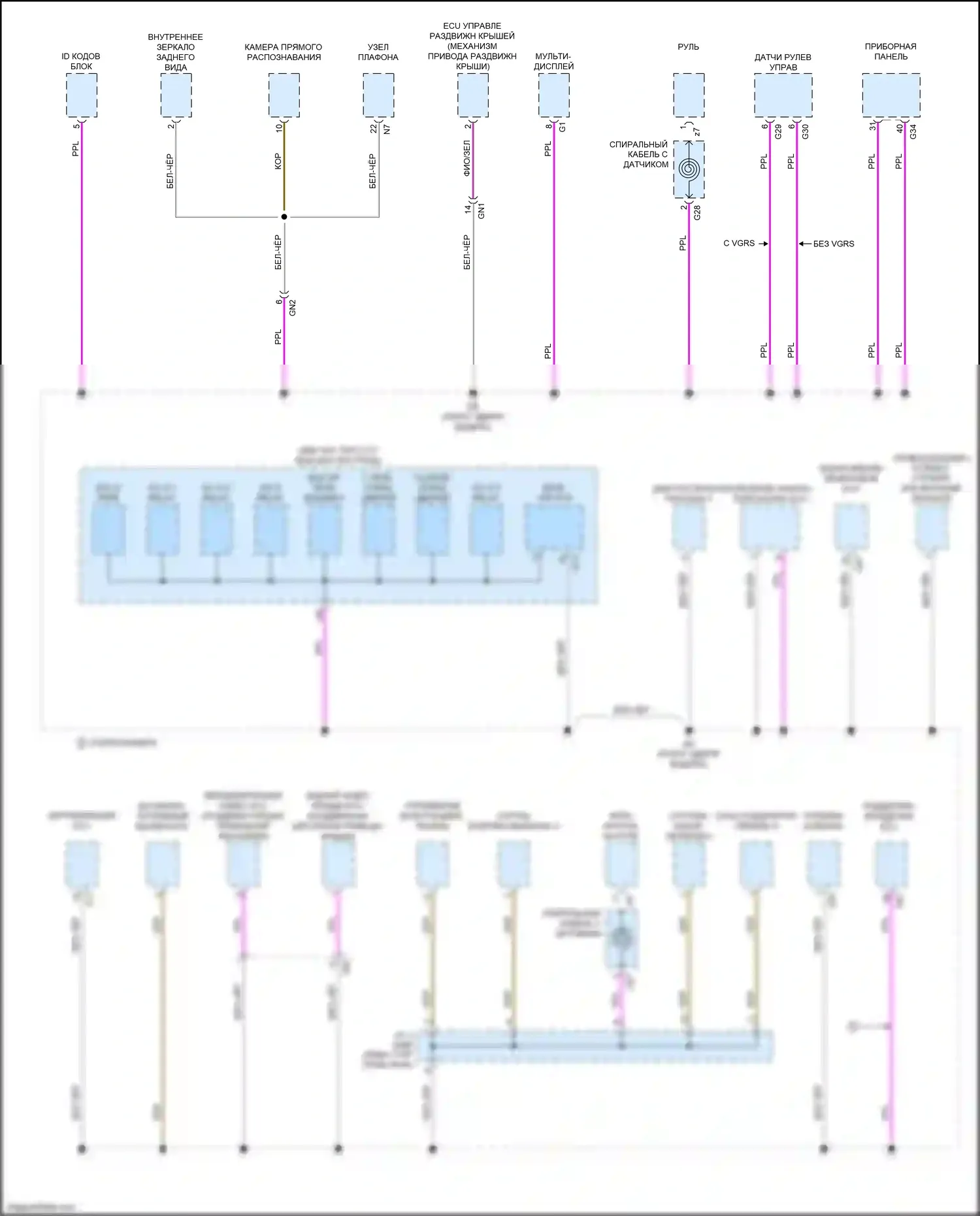 LS Lexus V (2017-2021): Электросхема точек подключения масс (4 из 9) 