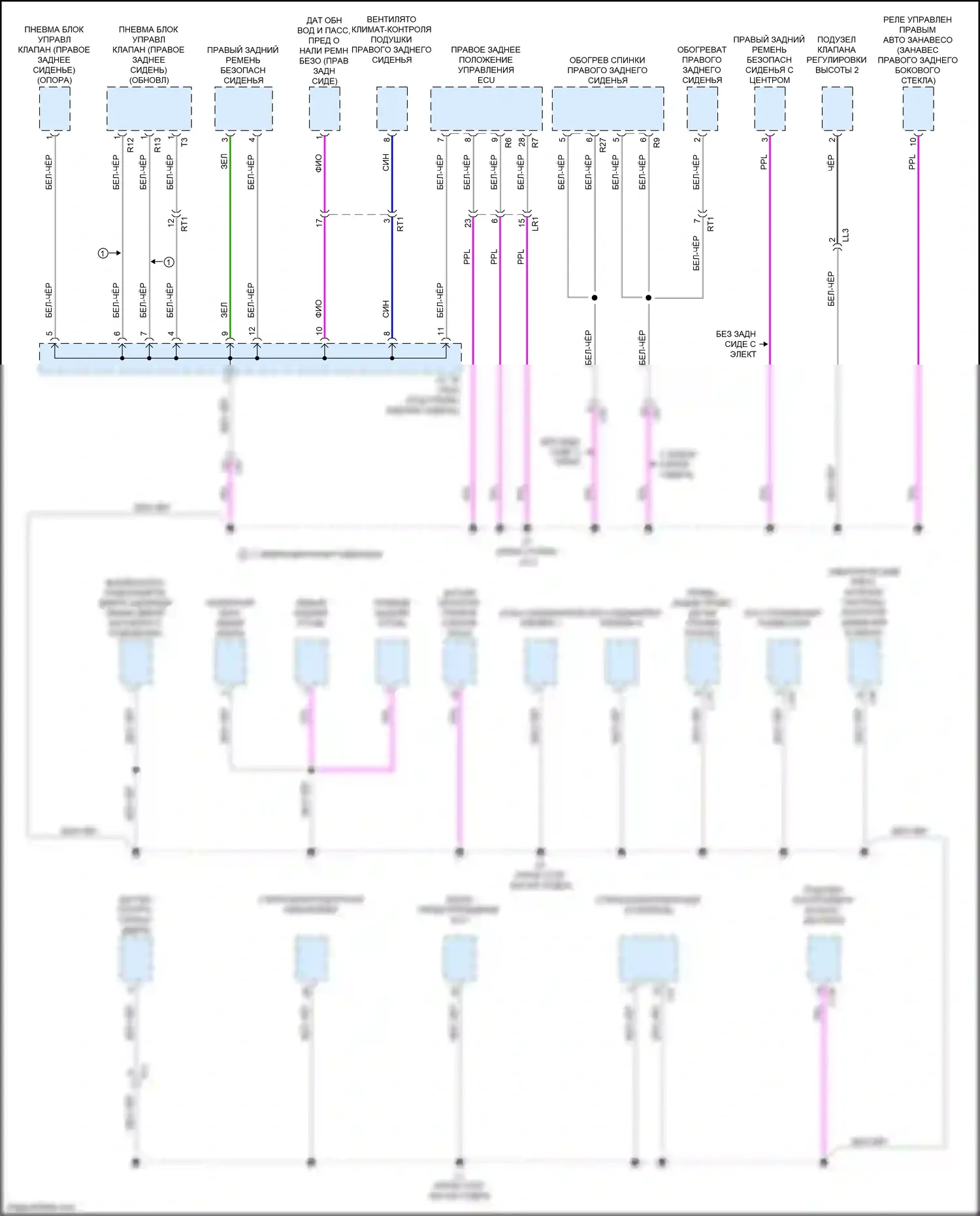 LS Lexus V (2017-2021): Электросхема точек подключения масс (9 из 9) 