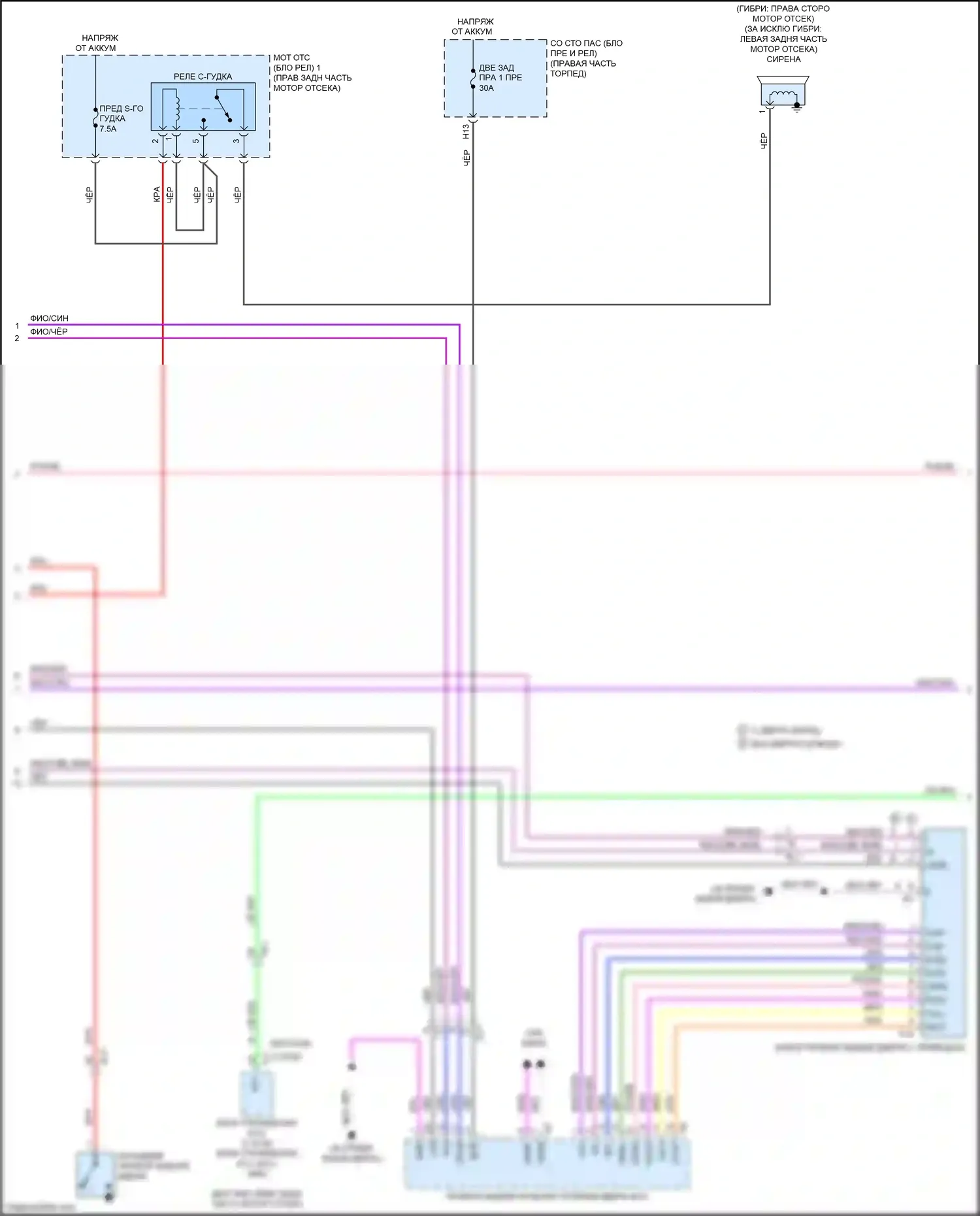 LS Lexus V (2017-2021): Электросхема центрального замка (4 из 6) 