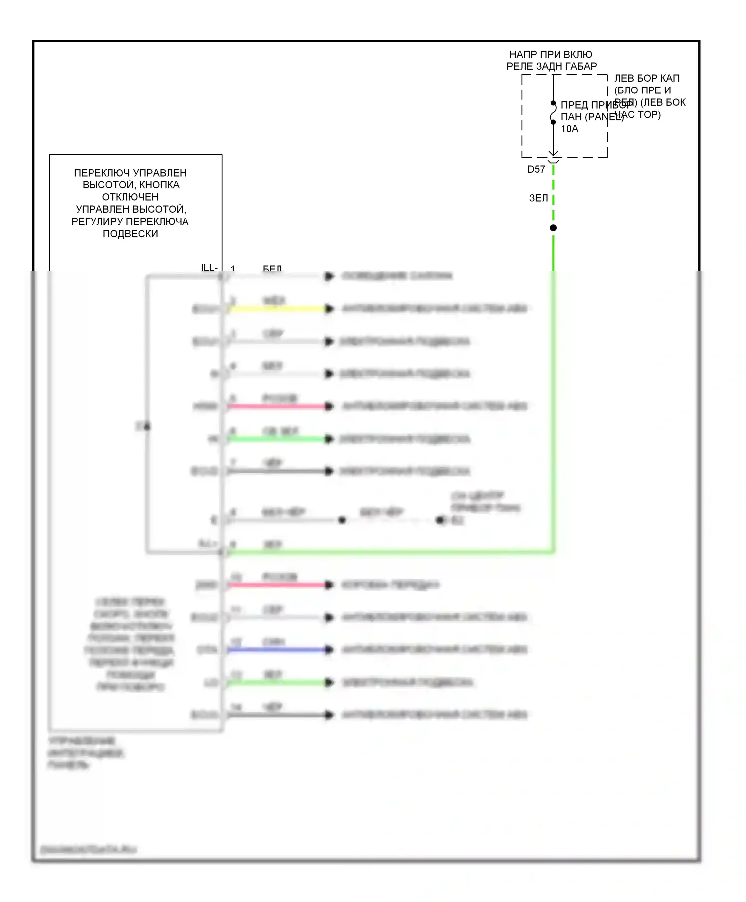 LX Lexus J200 рестайлинг (2012-2015): Электросхема управления интеграцией и панели 