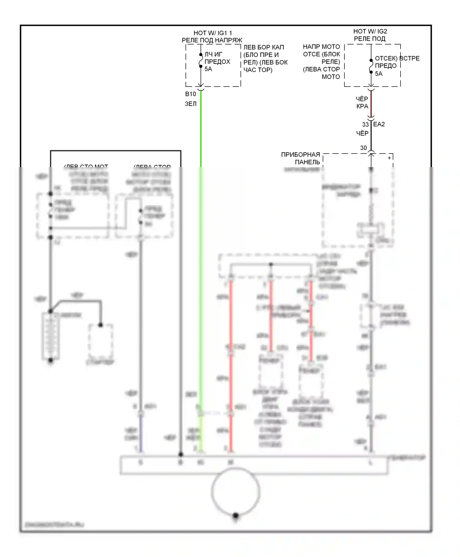 LX Lexus J200 рестайлинг (2012-2015): Электросхема генератора 