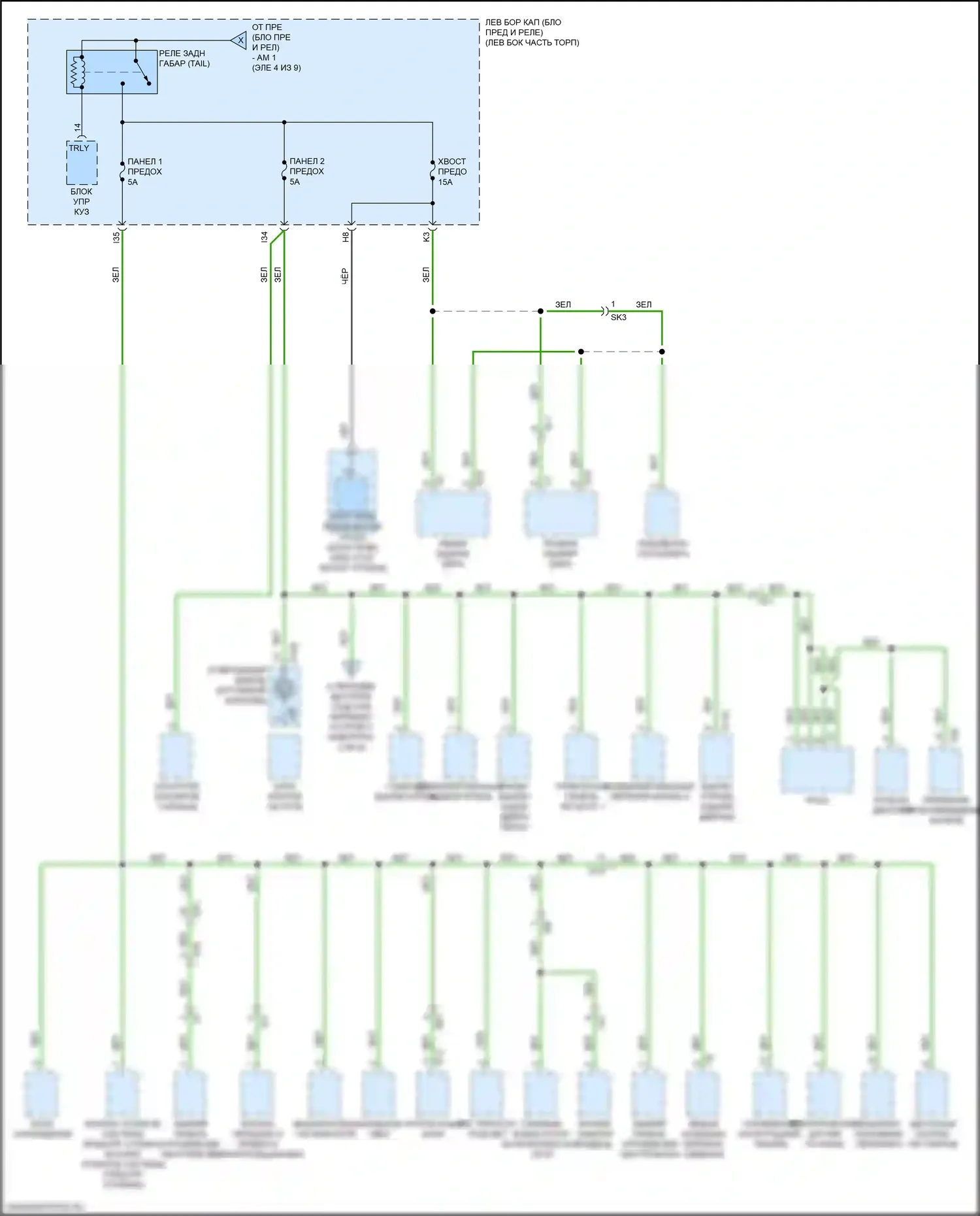 LX Lexus J200 рестайлинг 2 (2015-2023): Электросхема блока предохранителей реле (8 из 9) 