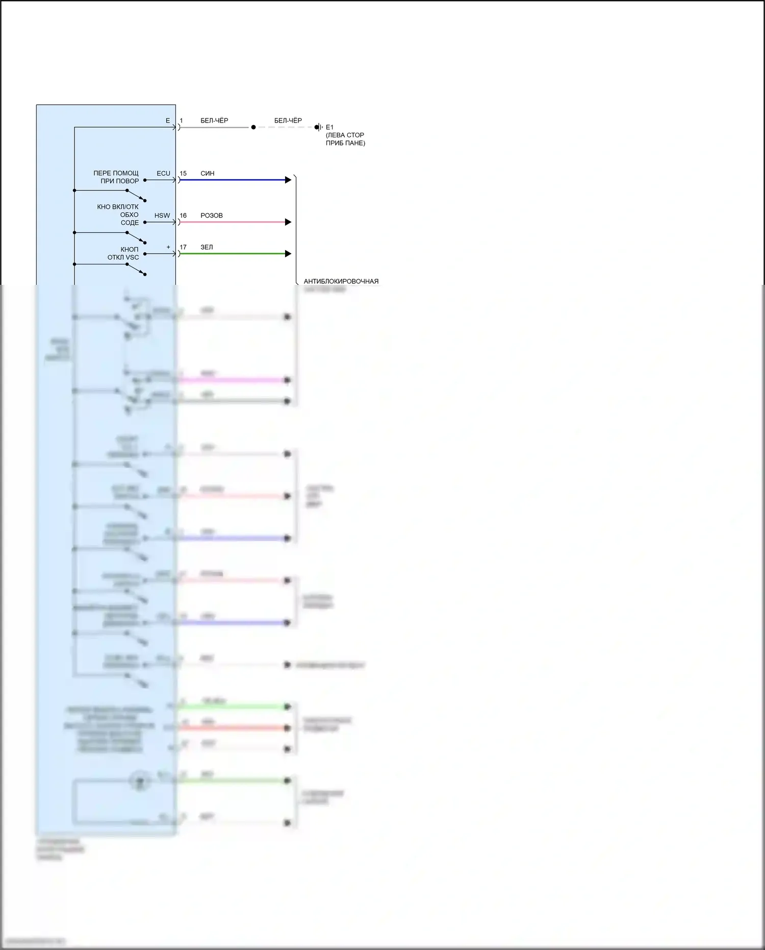 LX Lexus J200 рестайлинг 2 (2015-2023): Электросхема управления интеграцией и панели 