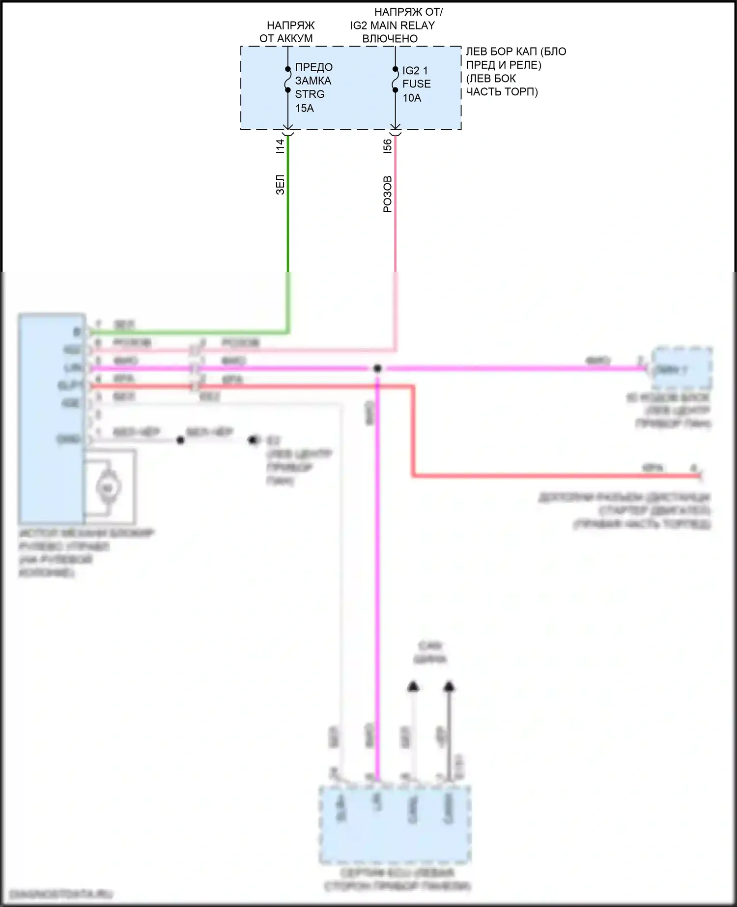 LX Lexus J200 рестайлинг 2 (2015-2023): Электросхема рулевой колонки 