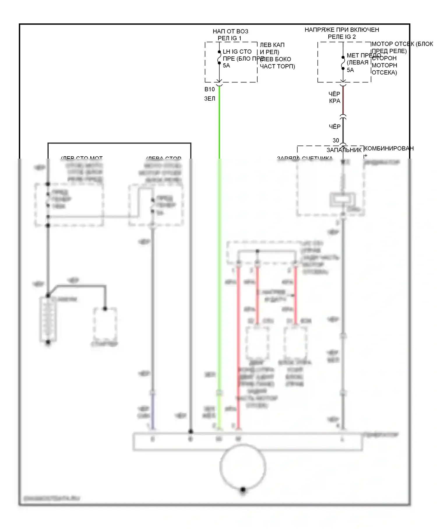 LX Lexus J200 (2007-2012): Электросхема генератора 