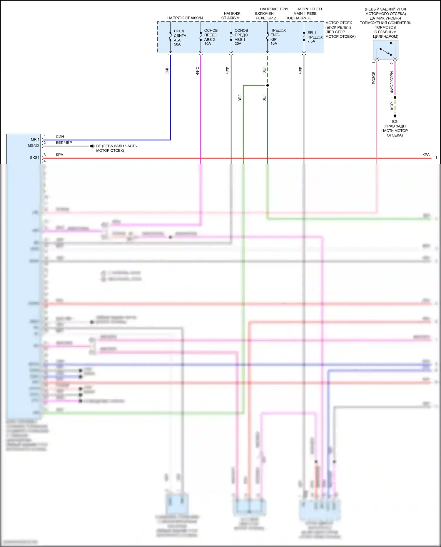 LX Lexus J300 (2021-2024): Антиблокировочная система abs электросхема (1 из 4) 