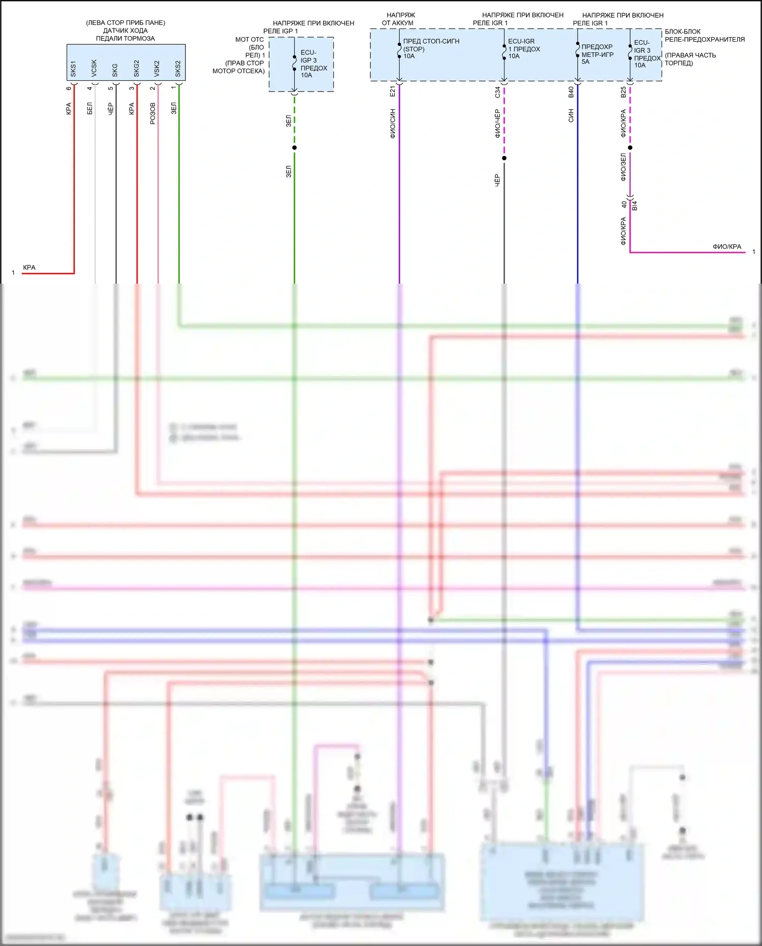LX Lexus J300 (2021-2024): Антиблокировочная система abs электросхема (2 из 4) 