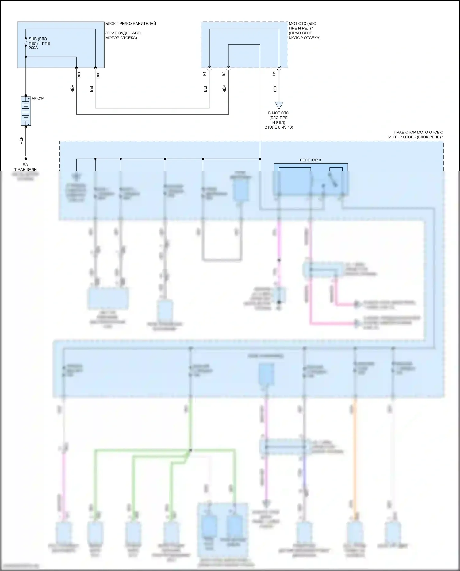 LX Lexus J300 (2021-2024): Электросхема блока предохранителей реле (1 из 13) 