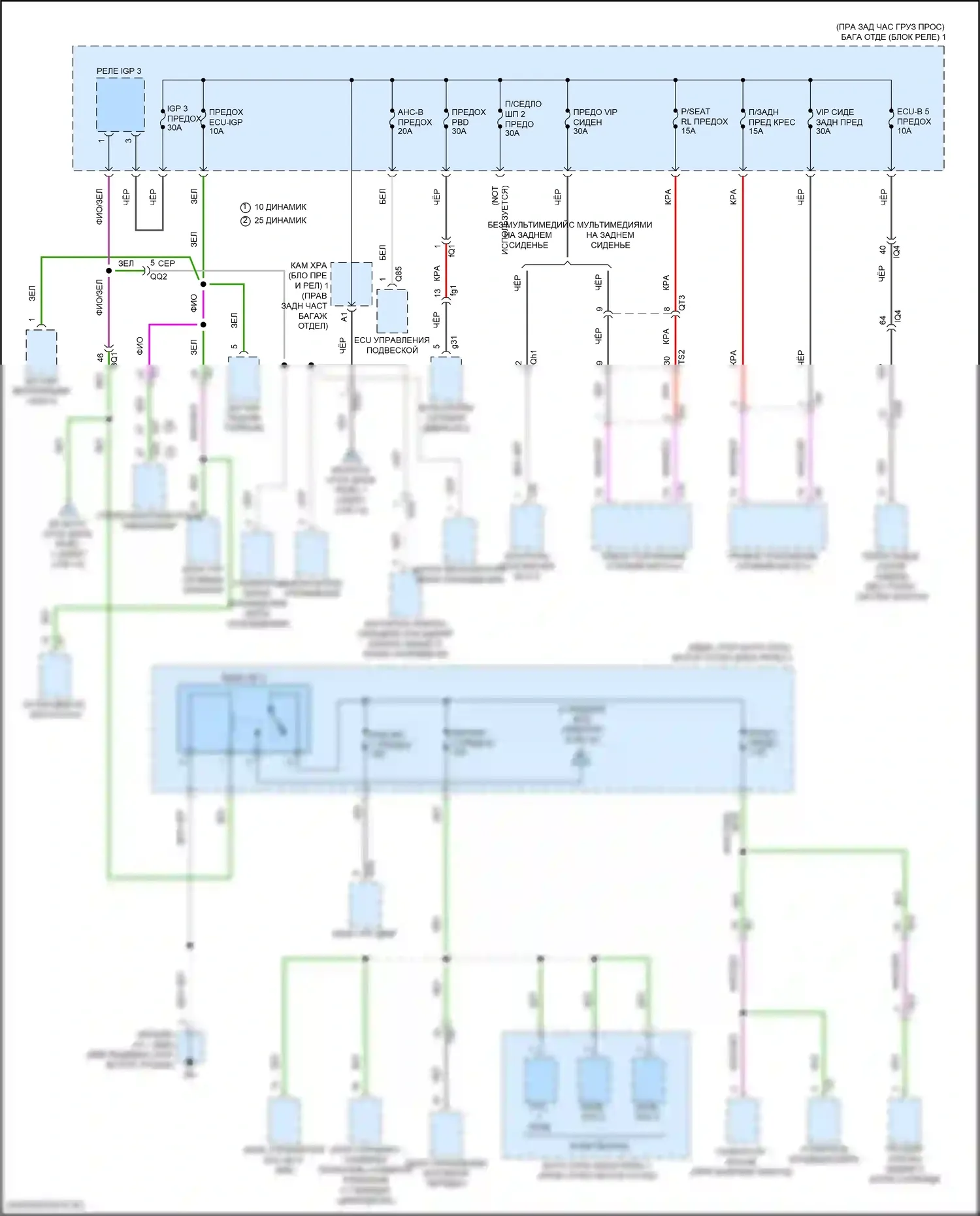 LX Lexus J300 (2021-2024): Электросхема блока предохранителей реле (5 из 13) 
