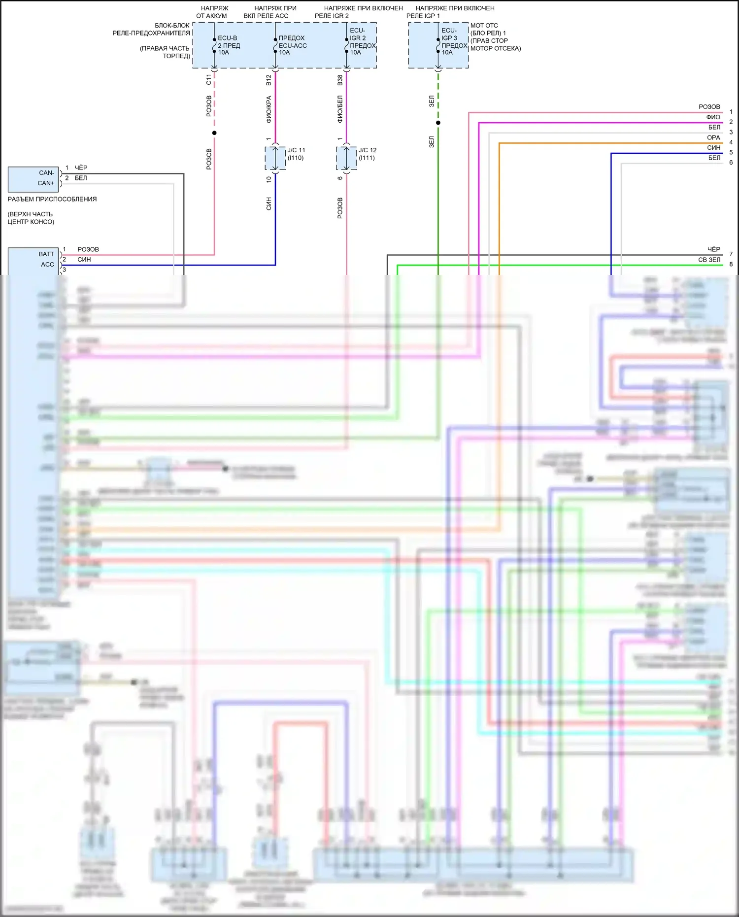 LX Lexus J300 (2021-2024): Can шина электросхема (1 из 5) 