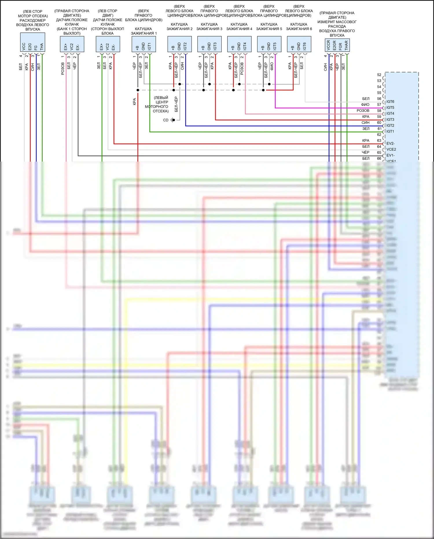 LX Lexus J300 (2021-2024): Электросхема двигателя 3,4л турбо (7 из 7) 