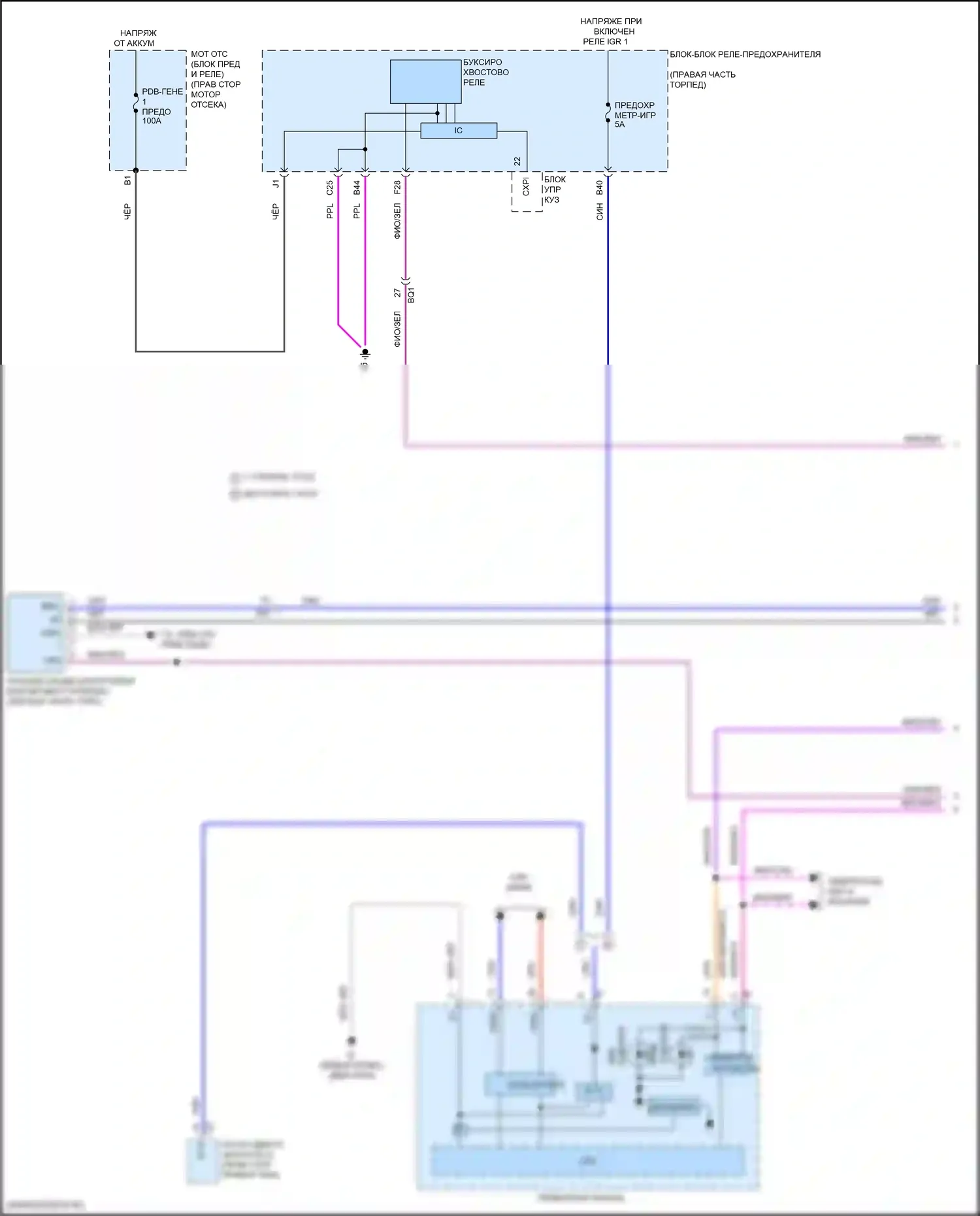 LX Lexus J300 (2021-2024): Электросхема буксировки прицепа (1 из 2) 