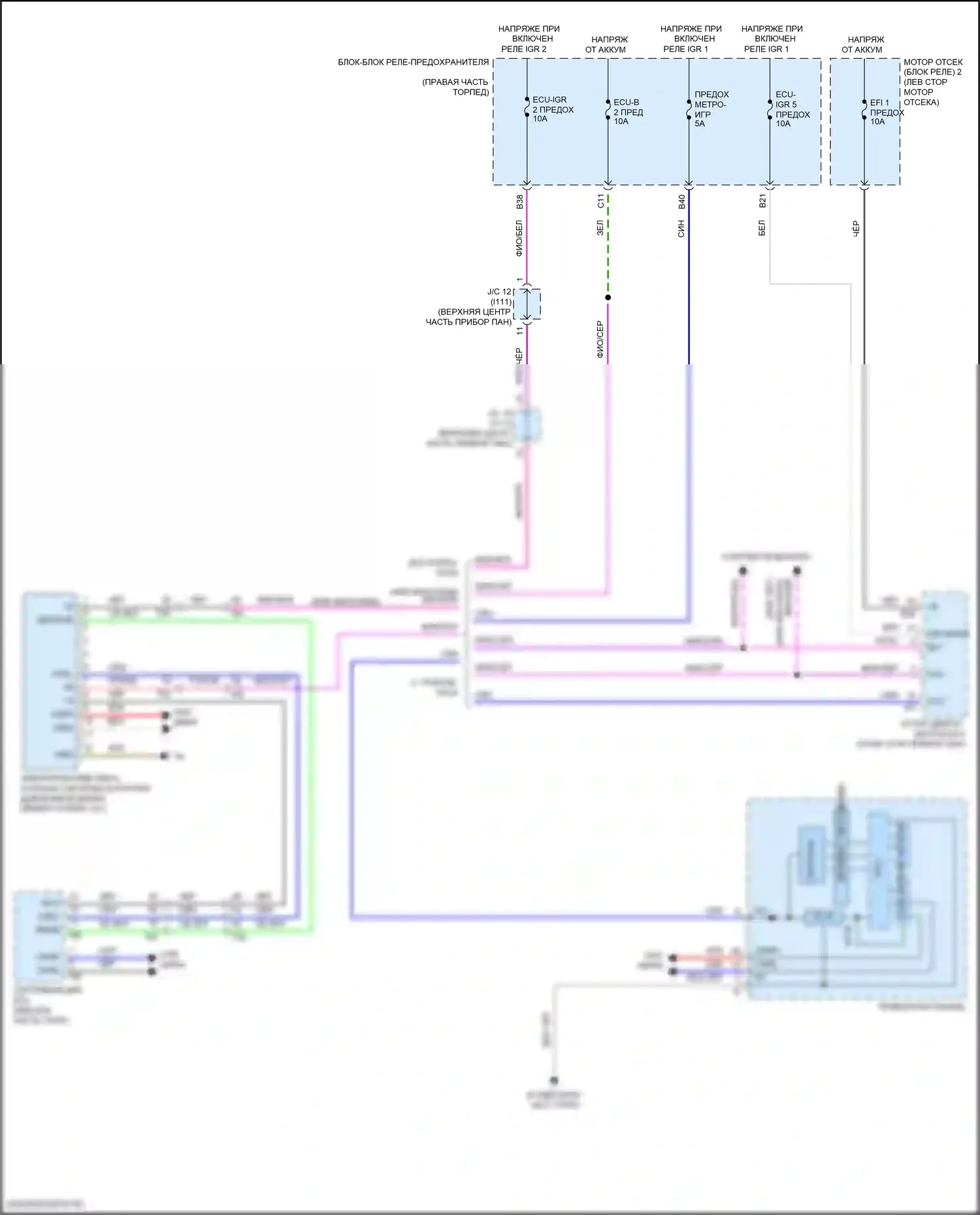 LX Lexus J300 (2021-2024): Электросхема контроля давления в шинах 
